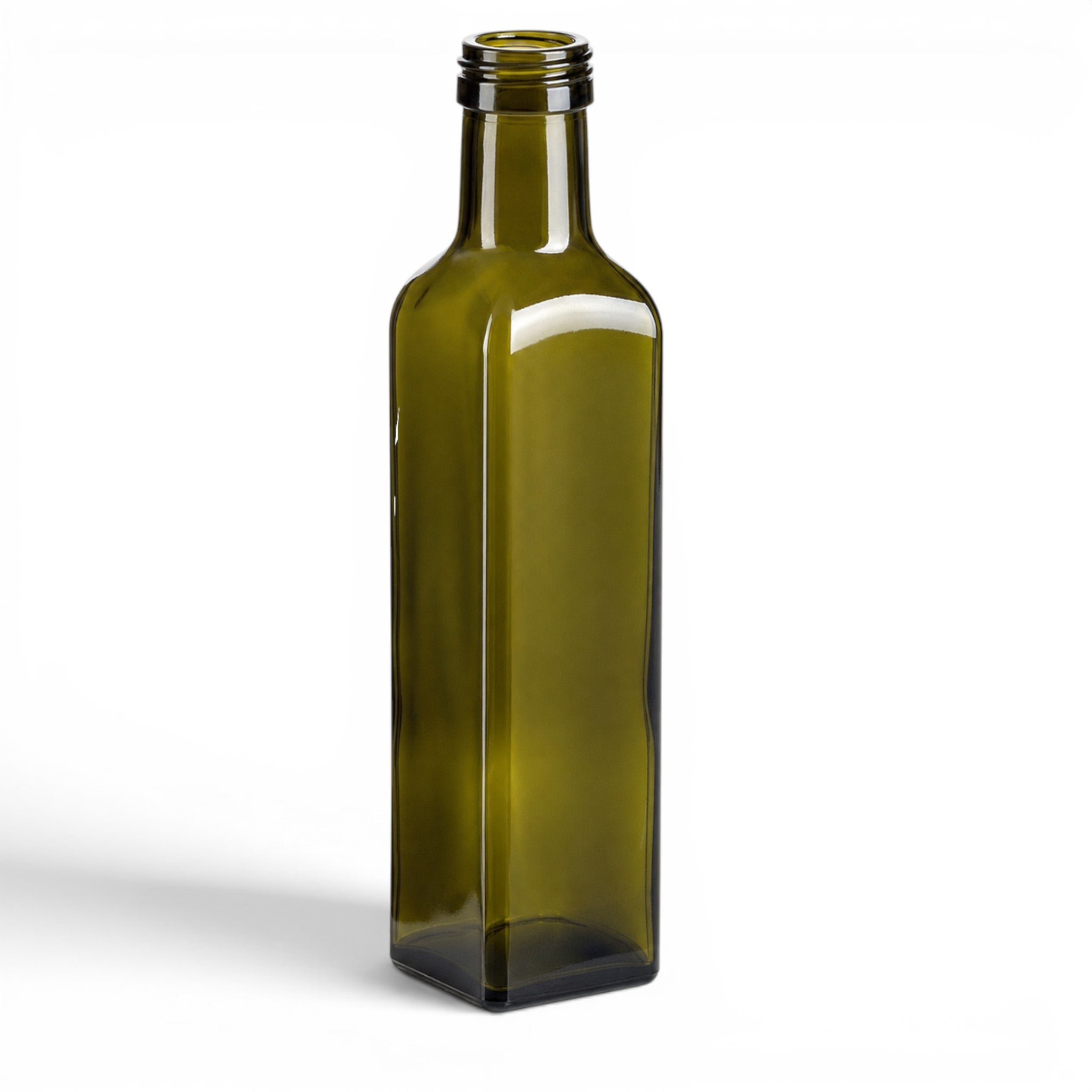 Olivenölflasche, Glasflasche, Grüne Flasche, Olivenölbehälter, Schlichte Form