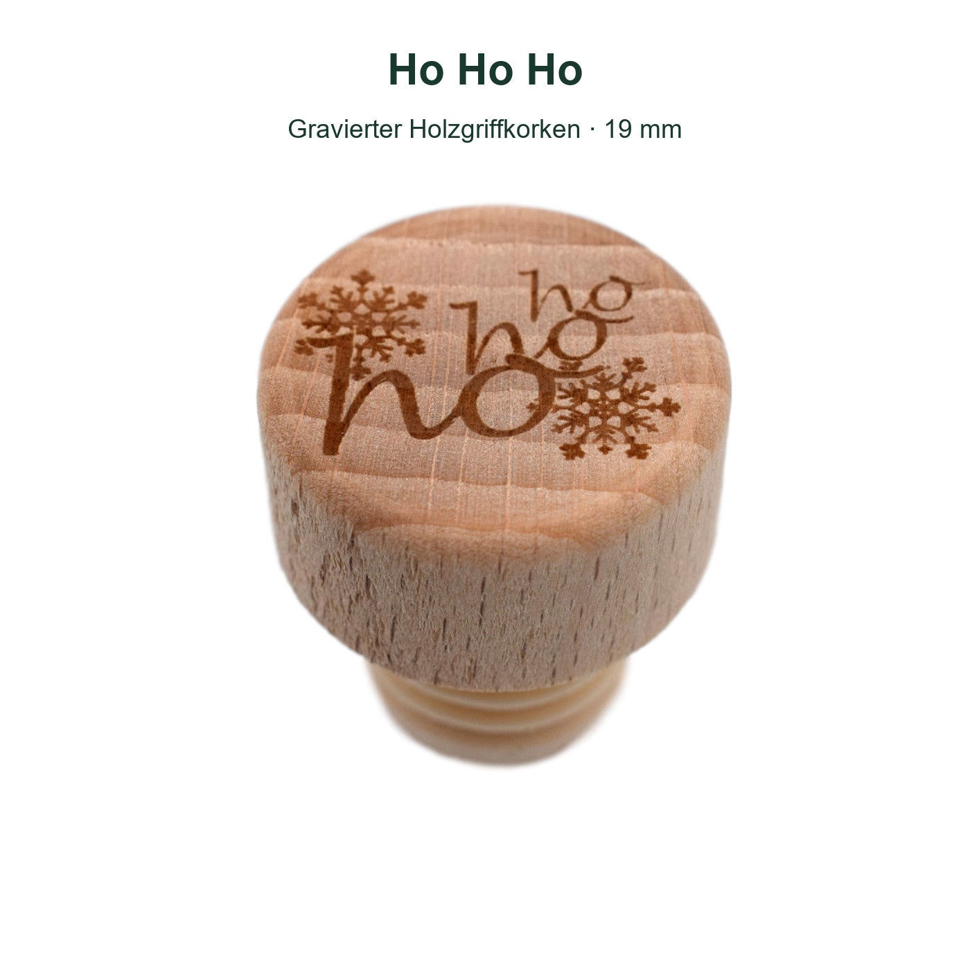 Holzgriffgravur Ho Ho Ho