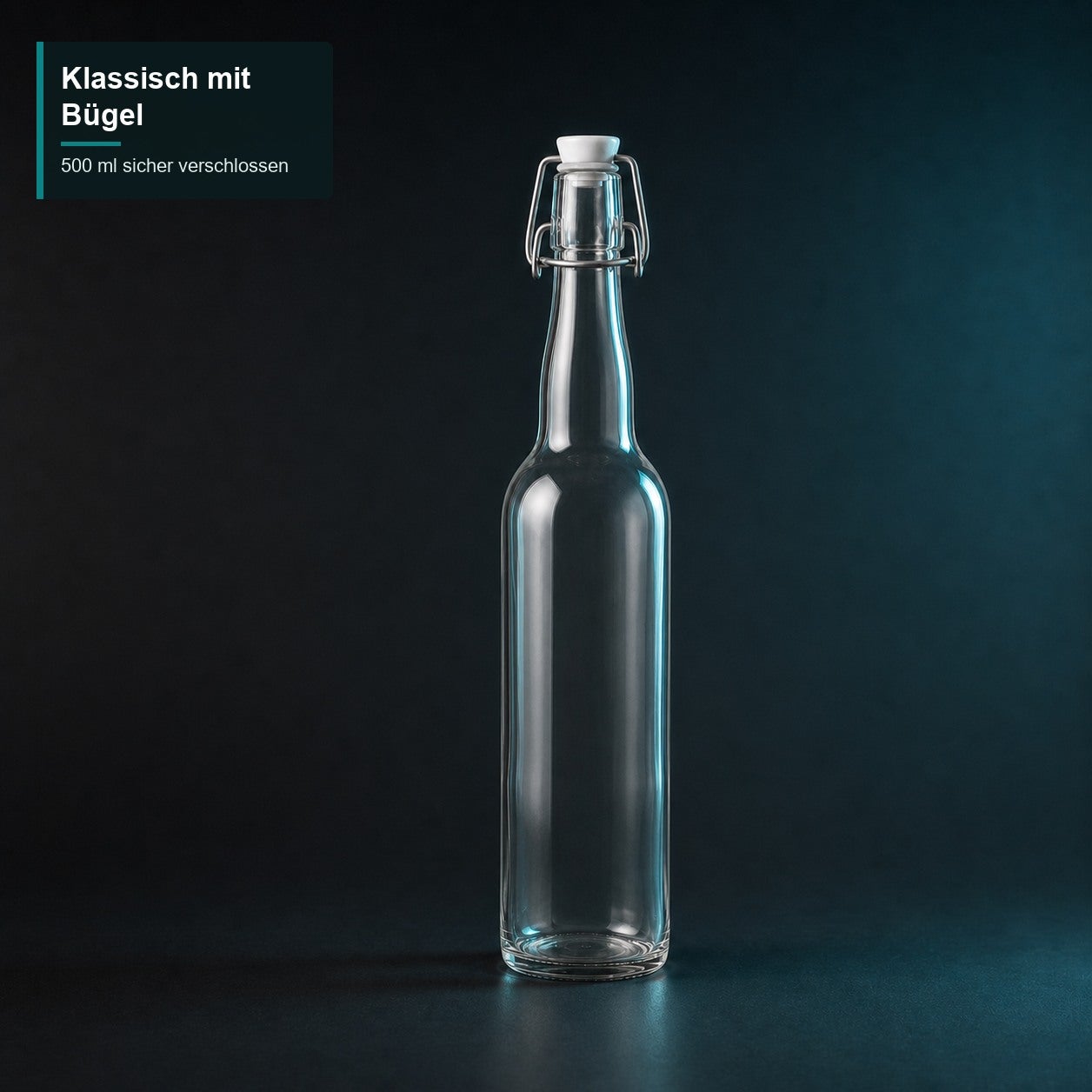 500 ml Bügelflasche Klar - ANSICHT