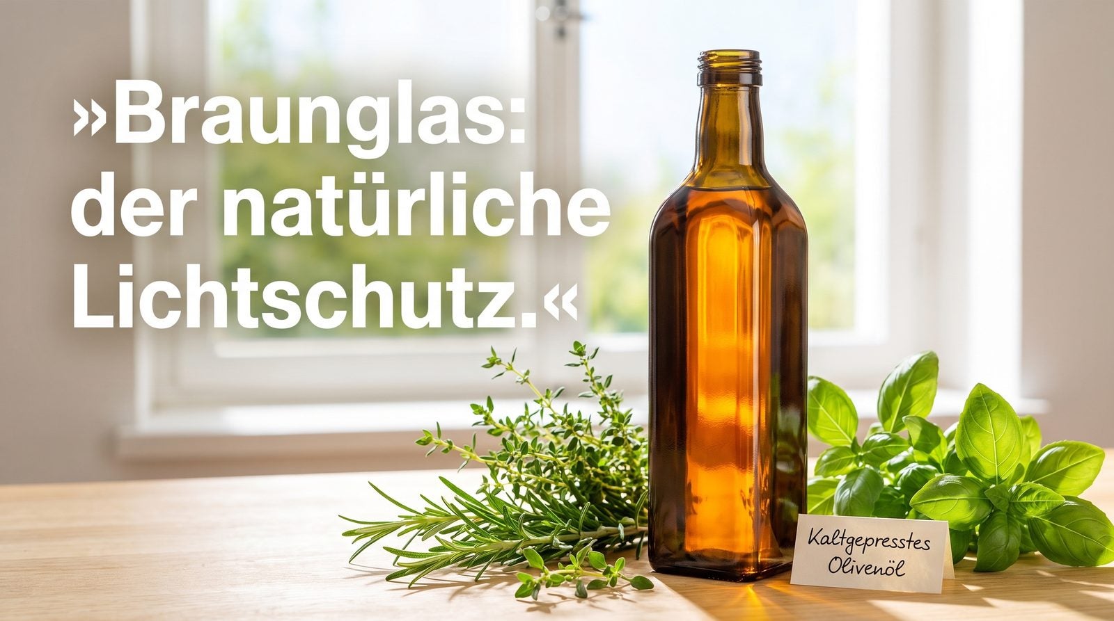 Braunglasflaschen – Braunglas: der natürliche Lichtschutz.
