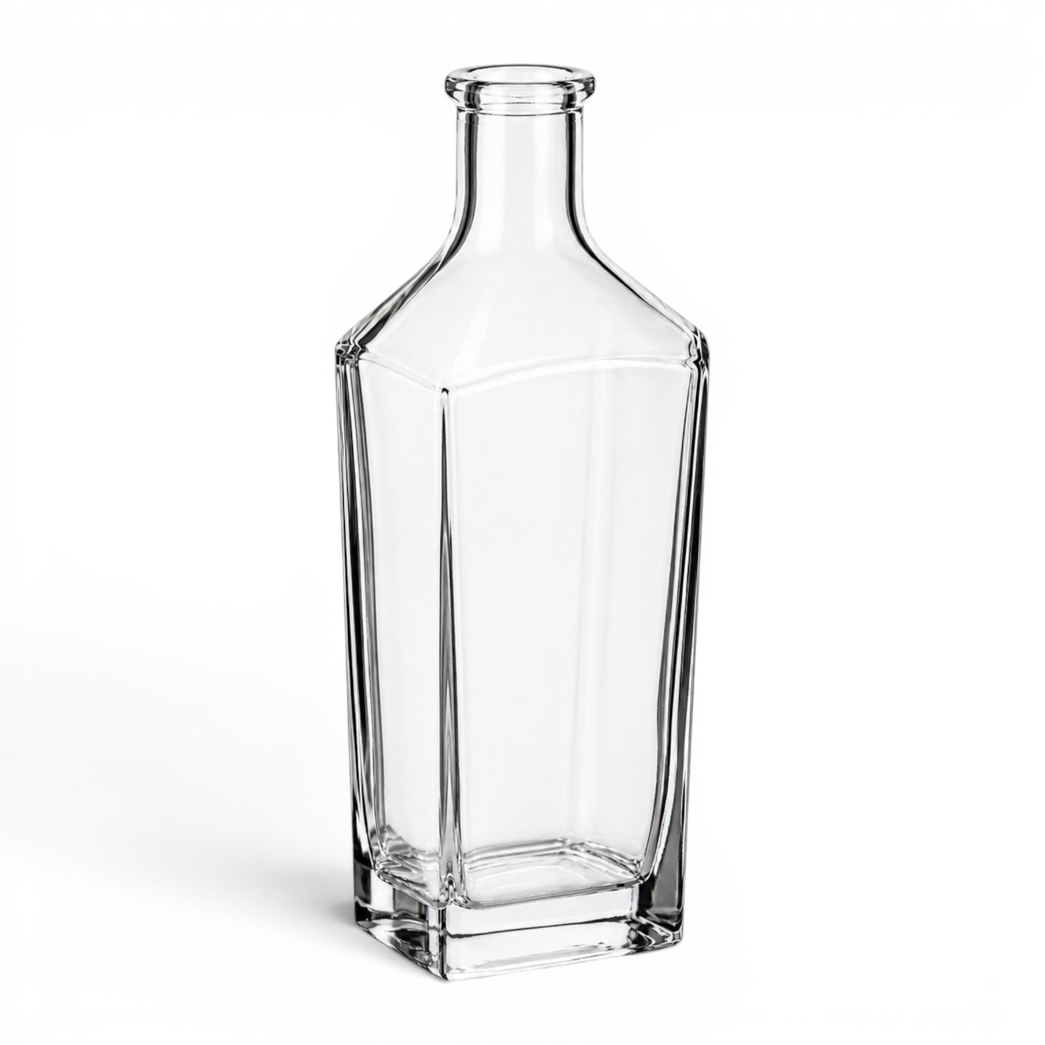 Glasflasche, Flaschenform, Klares Glas, Square Flasche, Klassik Glas