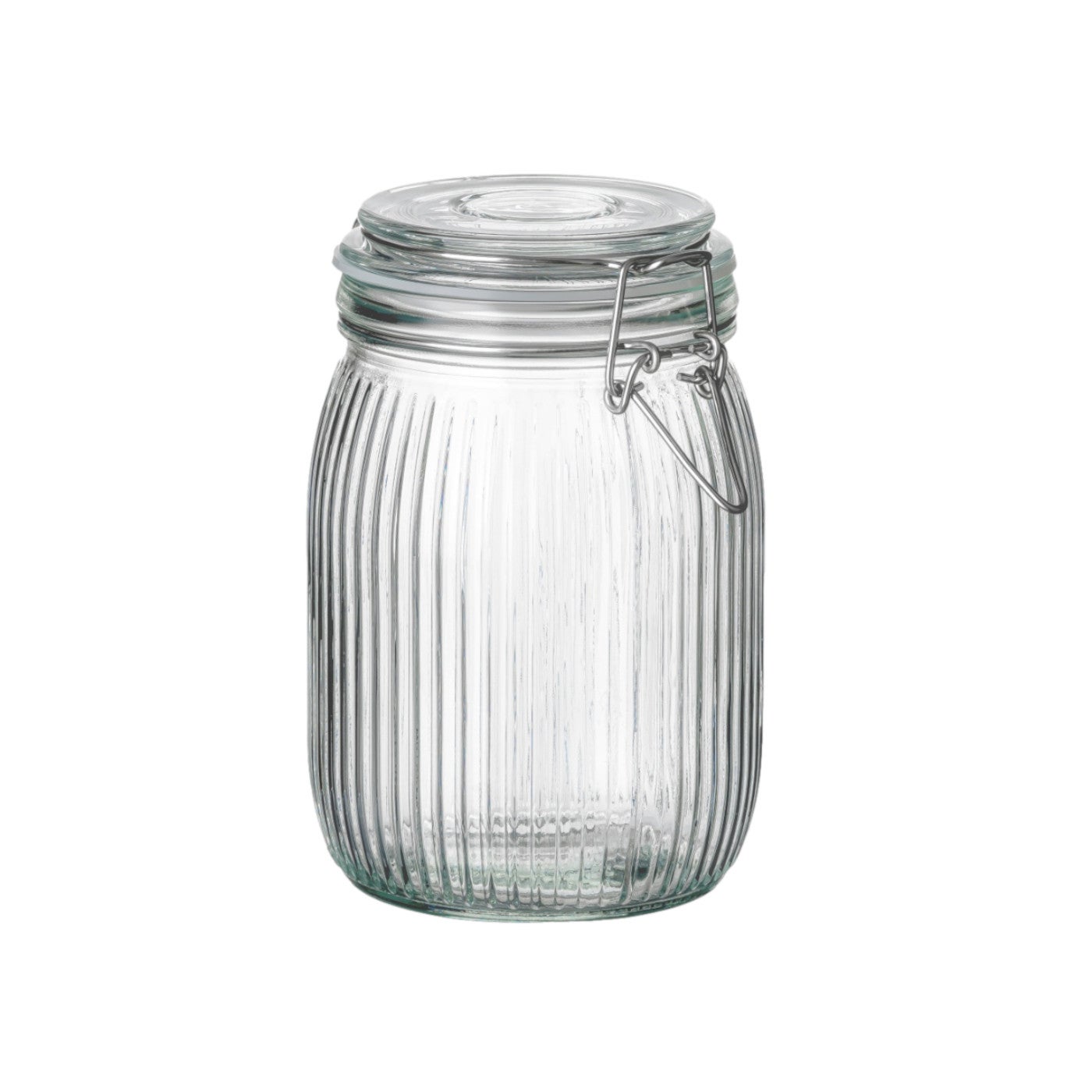 1000 ml Bügelglas geriffelt Krug