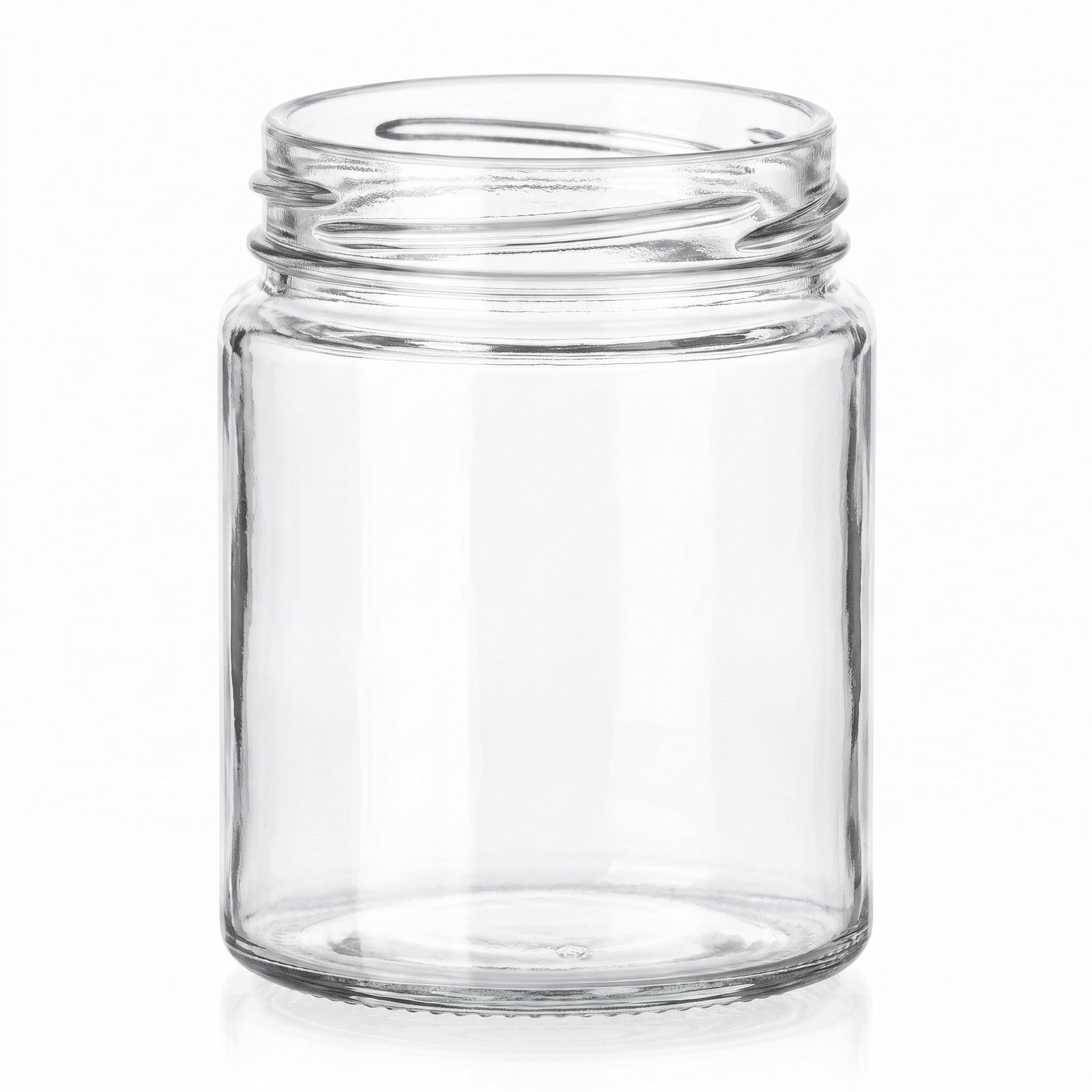 glasbehälter, leeres glas, transparent, küchenaufbewahrung, rundmund-glas