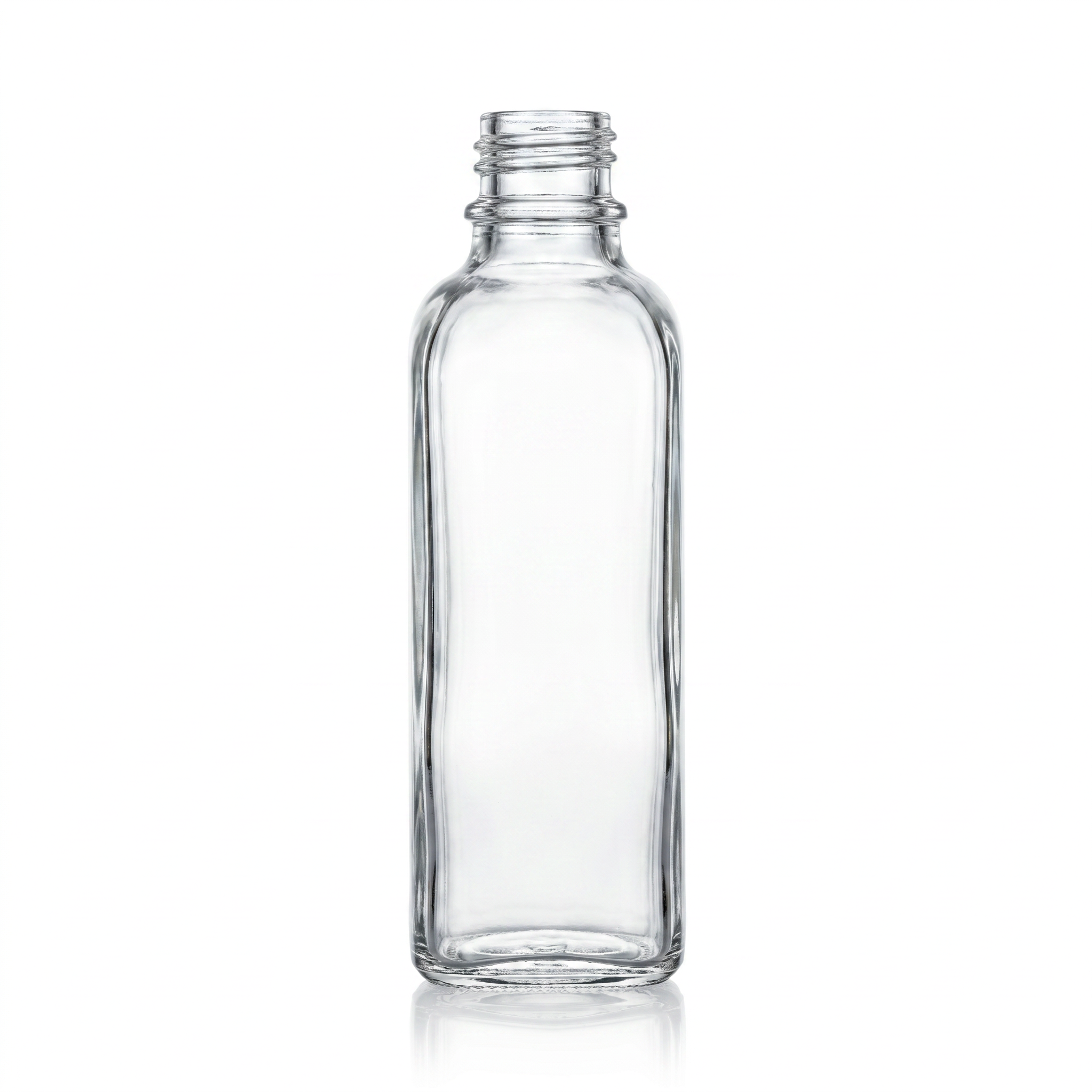 flasche, glasflasche, leer, transparent, flaschenform