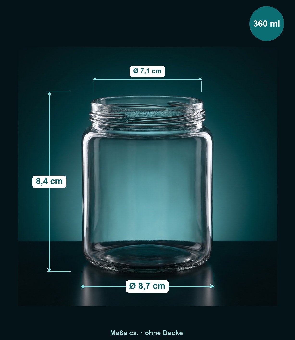 Einmachglas 360 ml Klassik – Twist-Off-Mündung