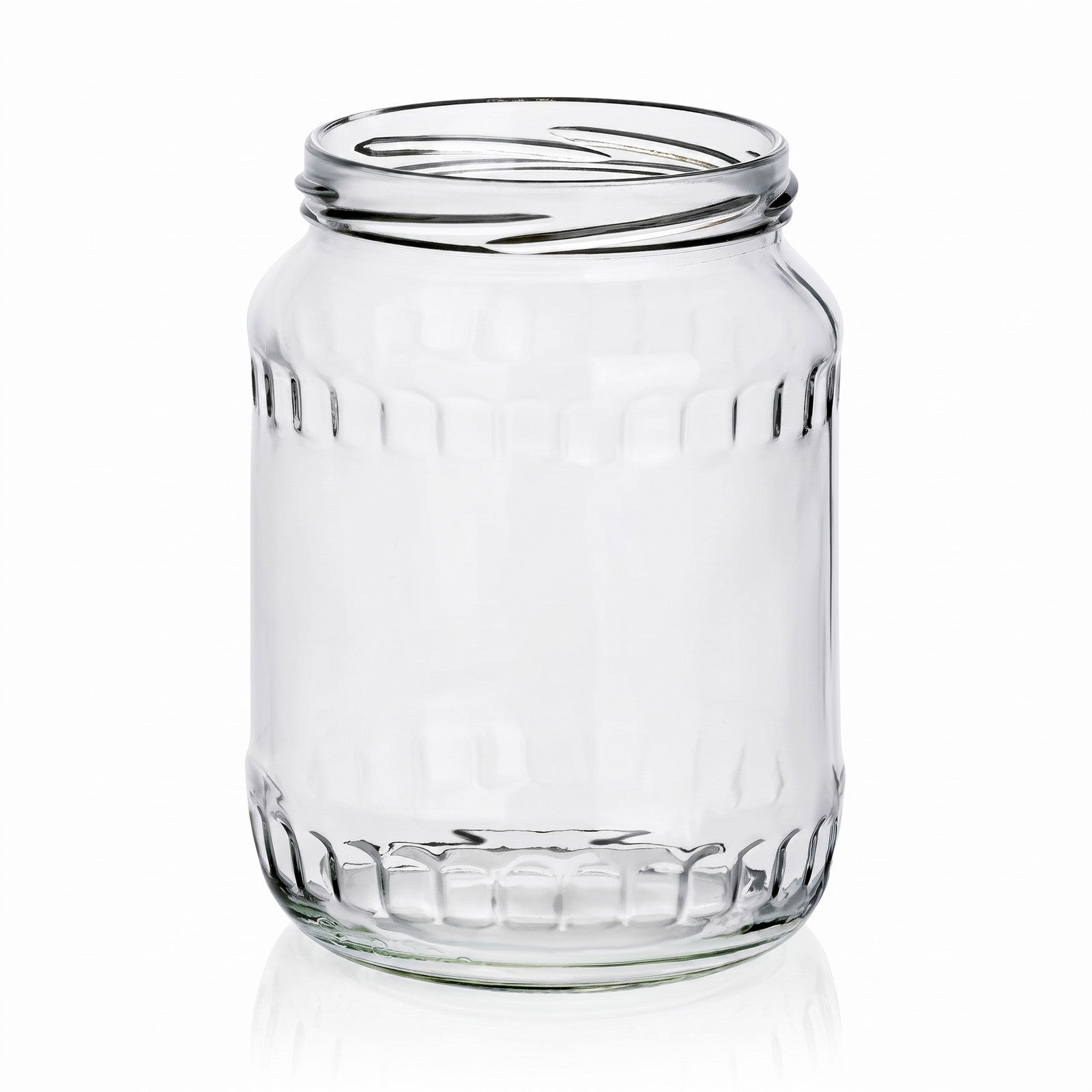 Glasbehälter, Einmachglas, Glas jar, Transparentglas, Keindeckel