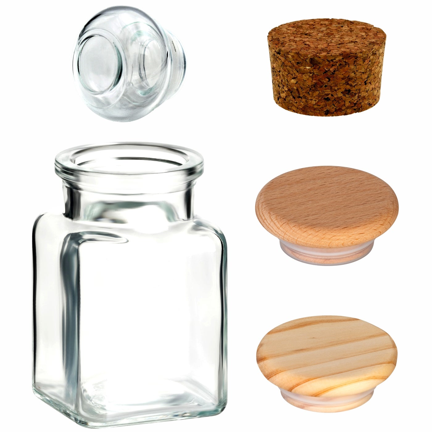 150 ml Korkenglas Eckig 150 ml Korkenglas Eckig