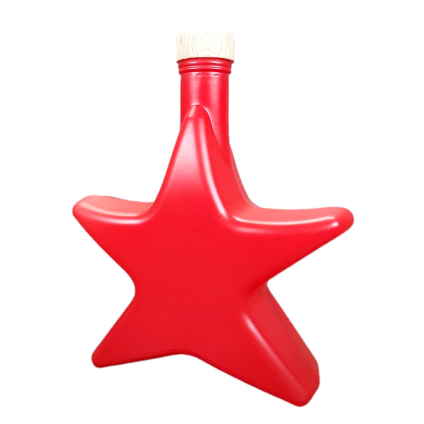 200 ml Sternflasche Rot mit Holzgriffkorken Symbol