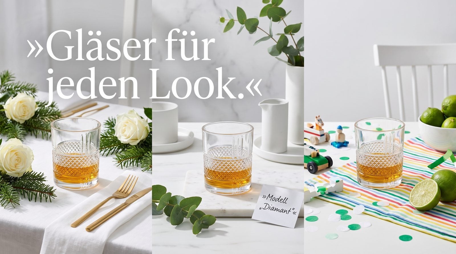 Nach Thema – Gläser für jeden Look.