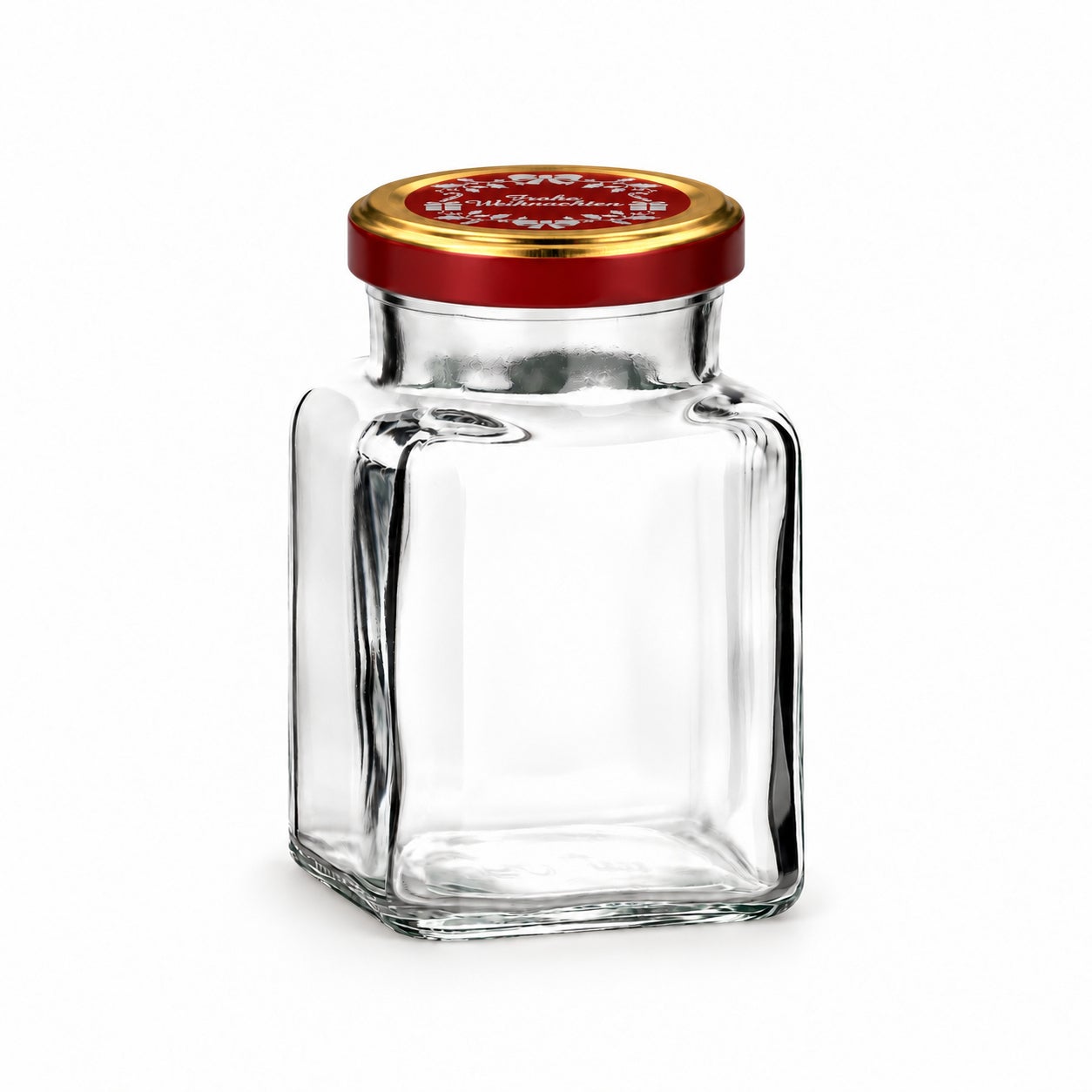 Leeres 150-ml-Glas mit Rotgold mit Gravur