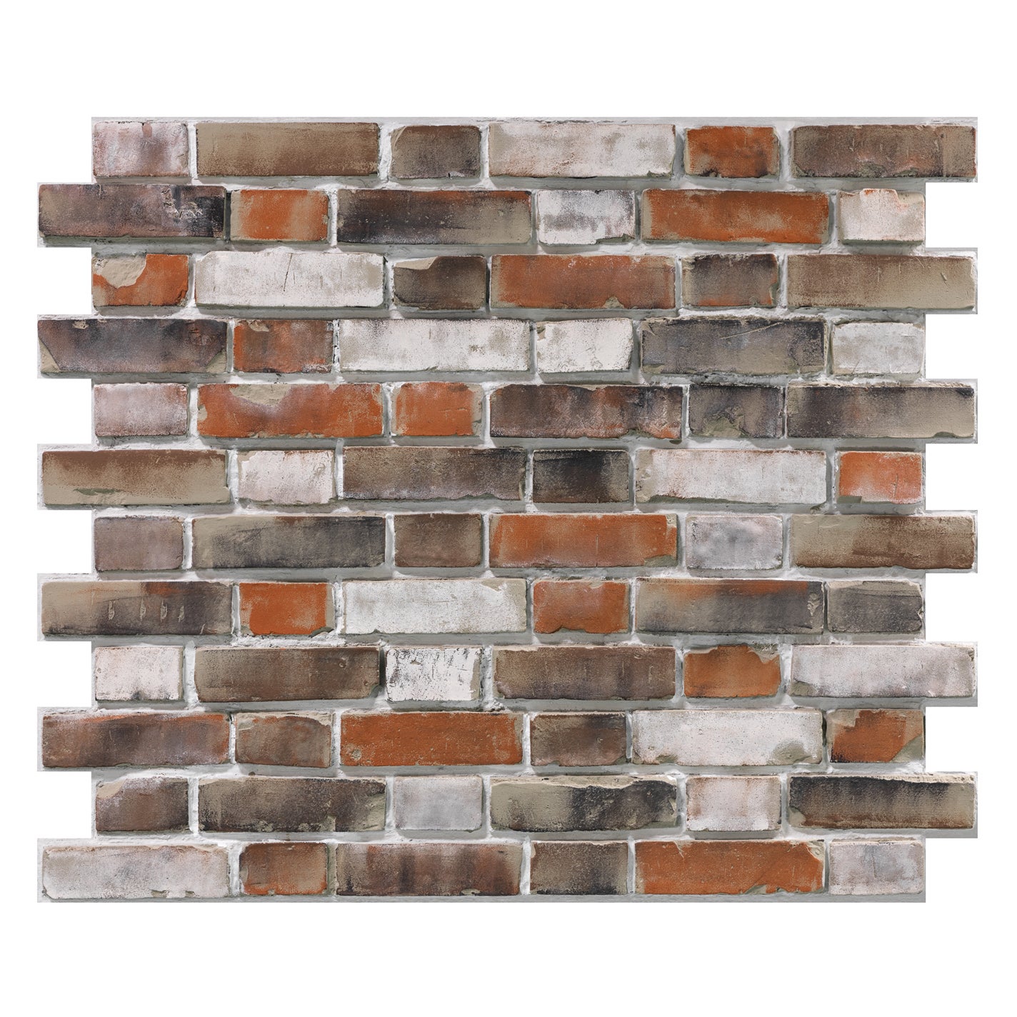 The Wall Brick Mauerwerkimitat Ziegelstein in red white coloured