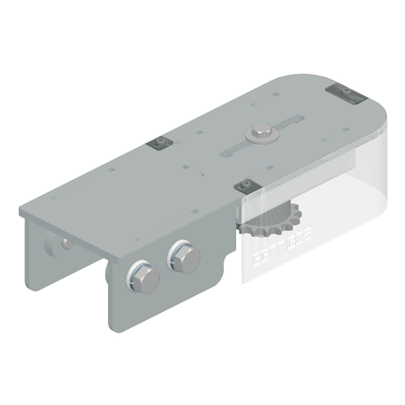 CUE-TRACK 2 Umlenkung 180° mit Kettenspanner, silber