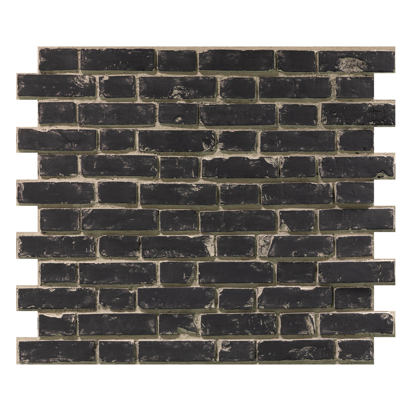 The Wall Brick Mauerwerkimitat Ziegelstein in pure black