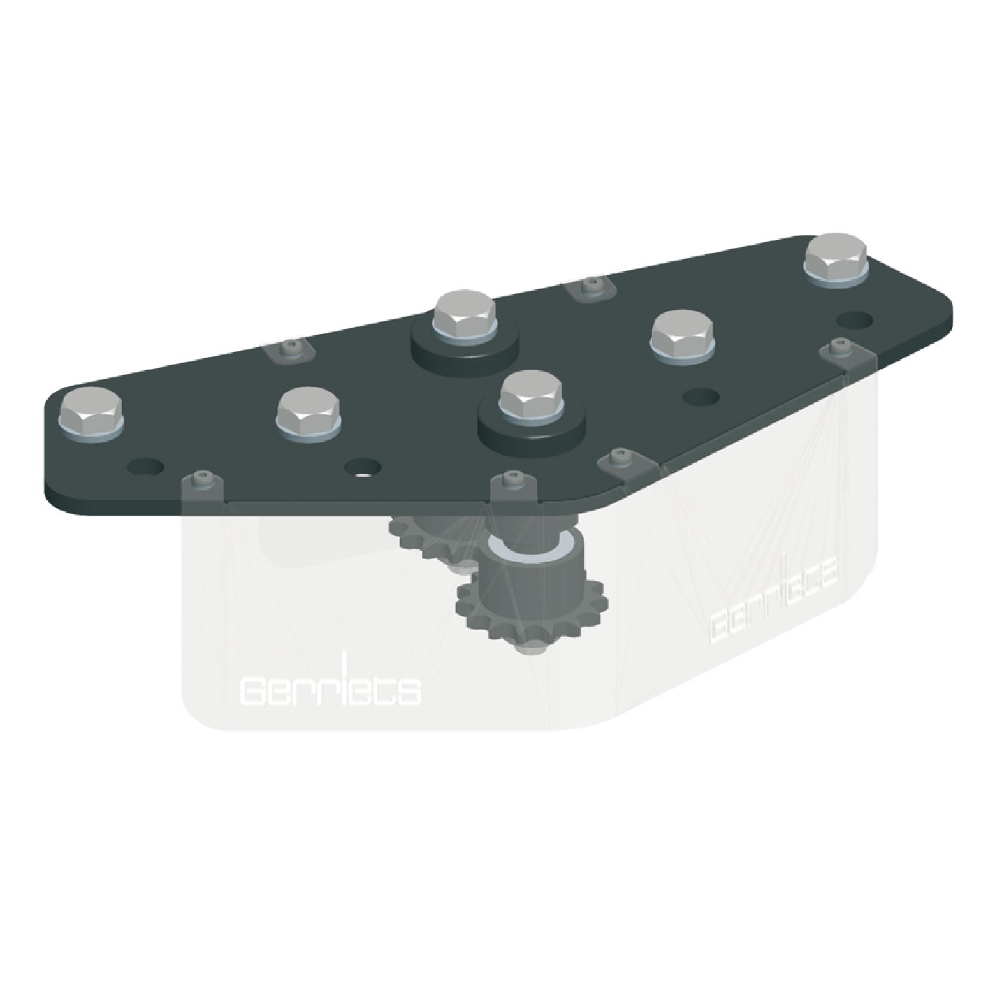 CUE-TRACK 2 Umlenkung 45°, universal, schwarz