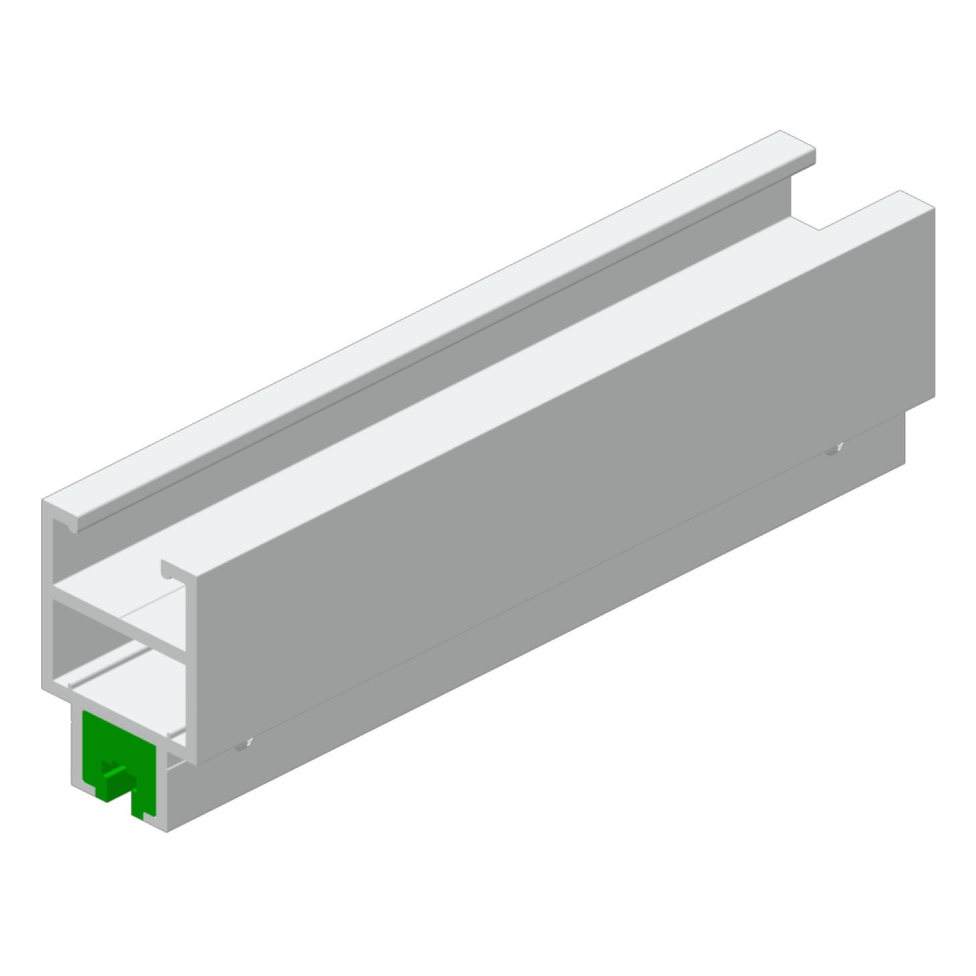 CUE-TRACK 2 Schiene gerade 1-lfg. Sonderlänge, schwarz