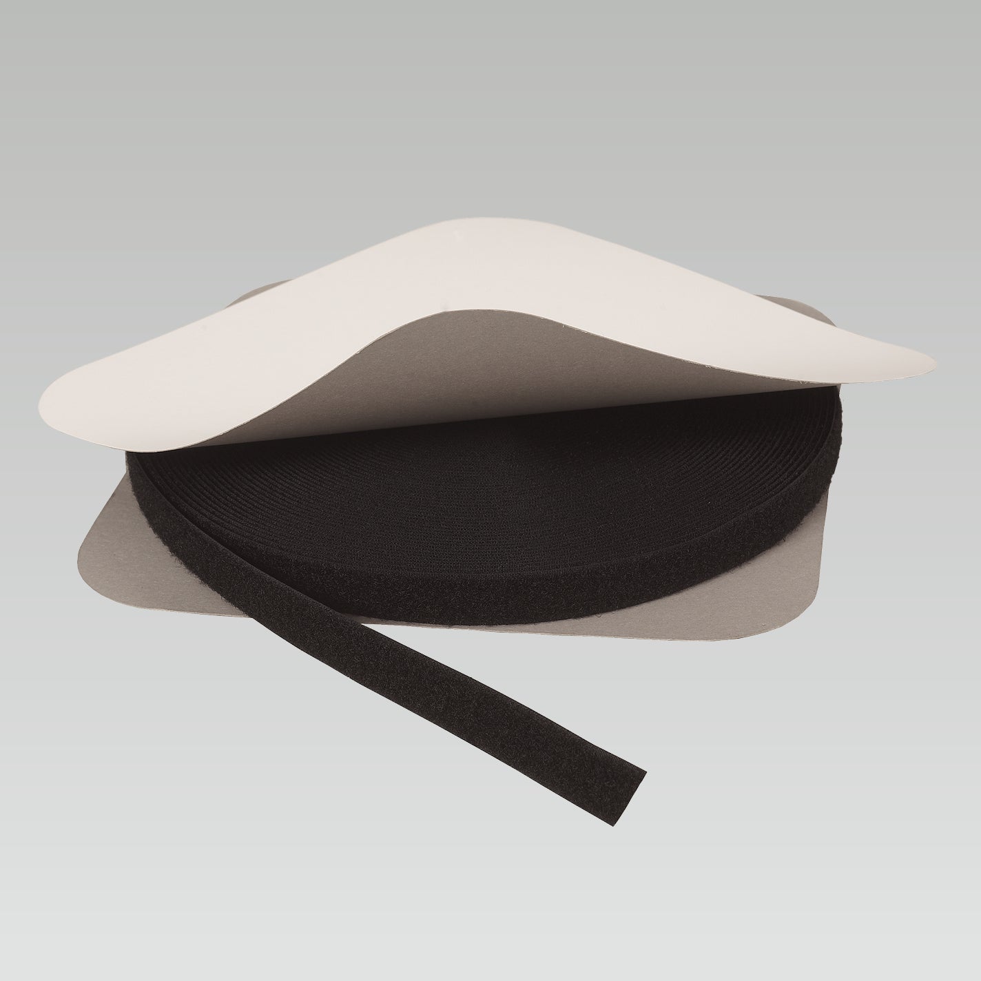 Klettband Flausch in schwarz