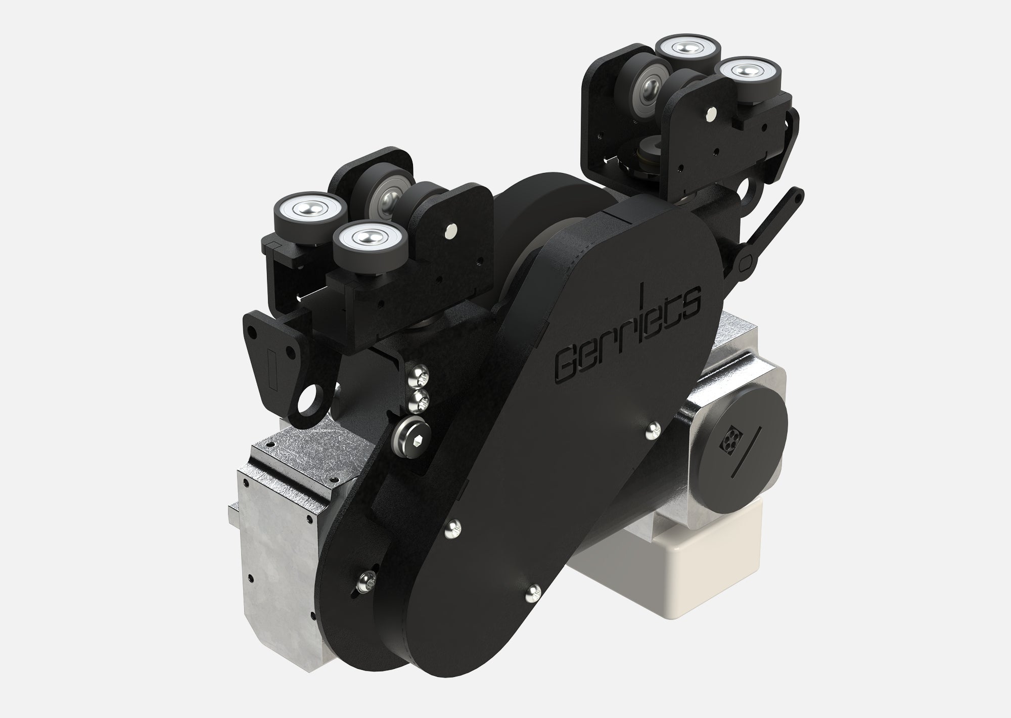 Friction-Drive Antrieb abgebildet in einer Schiene