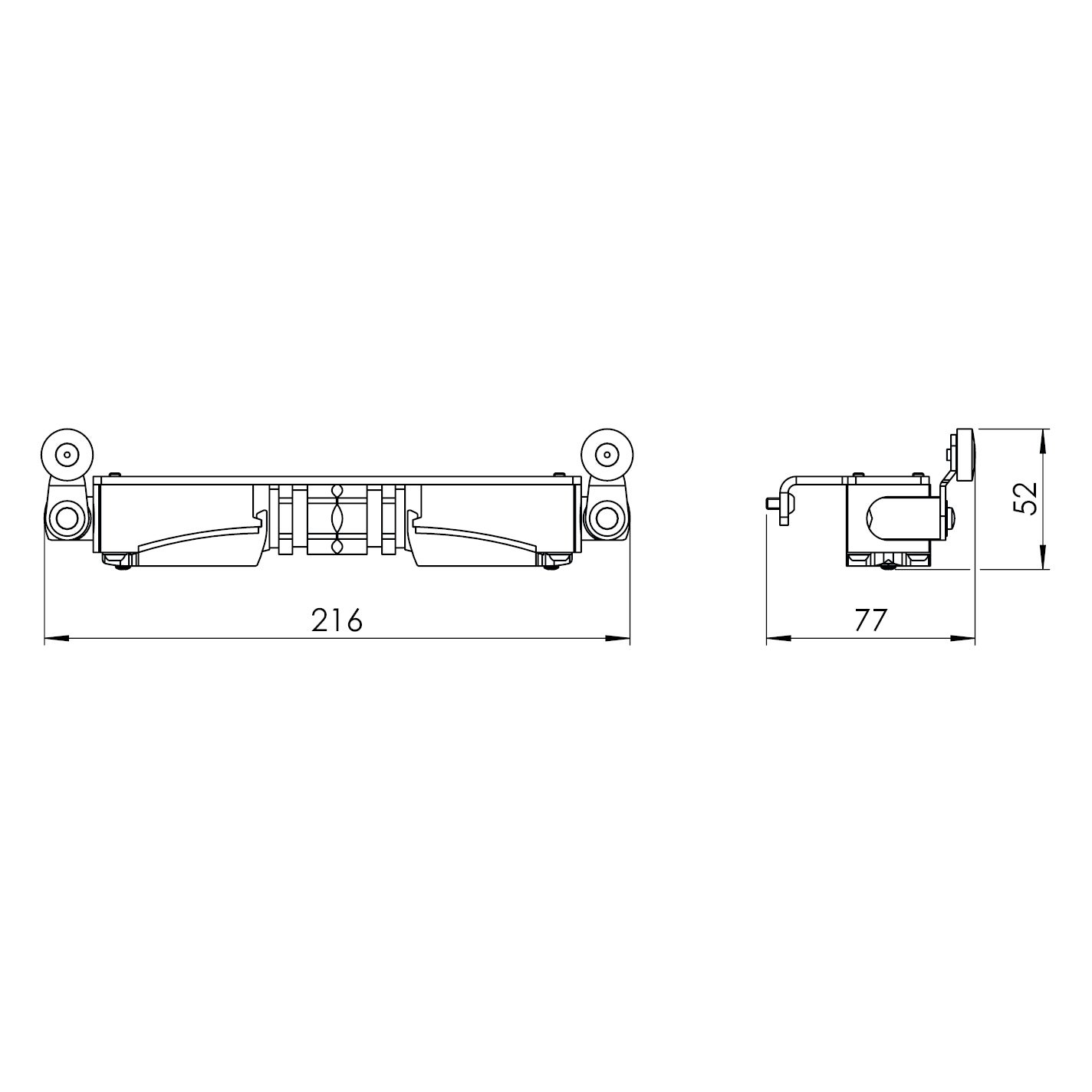 FRICTION-DRIVE Doppel-Endschalter mitfahrend