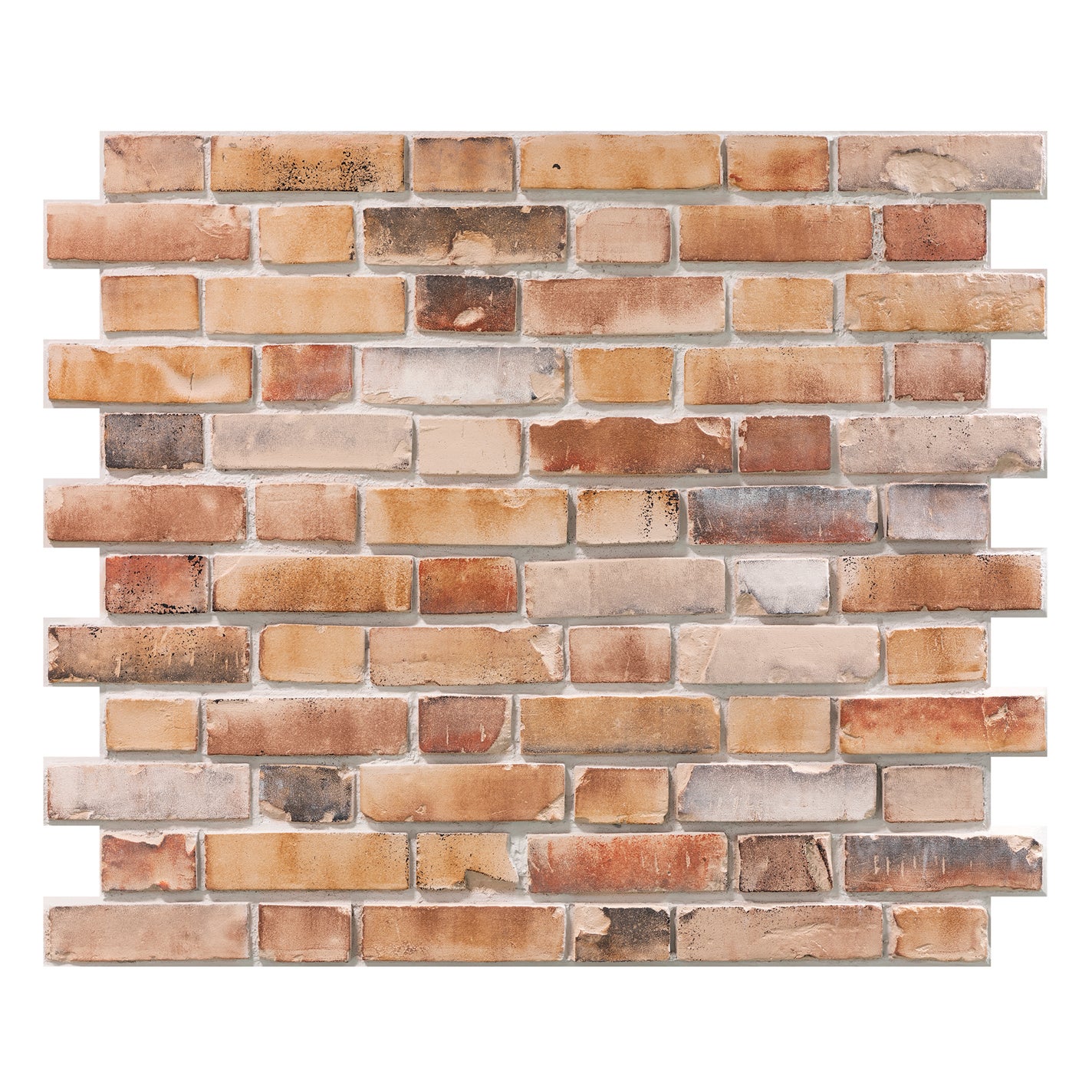 The Wall Brick Mauerwerkimitat Ziegelstein in beige red