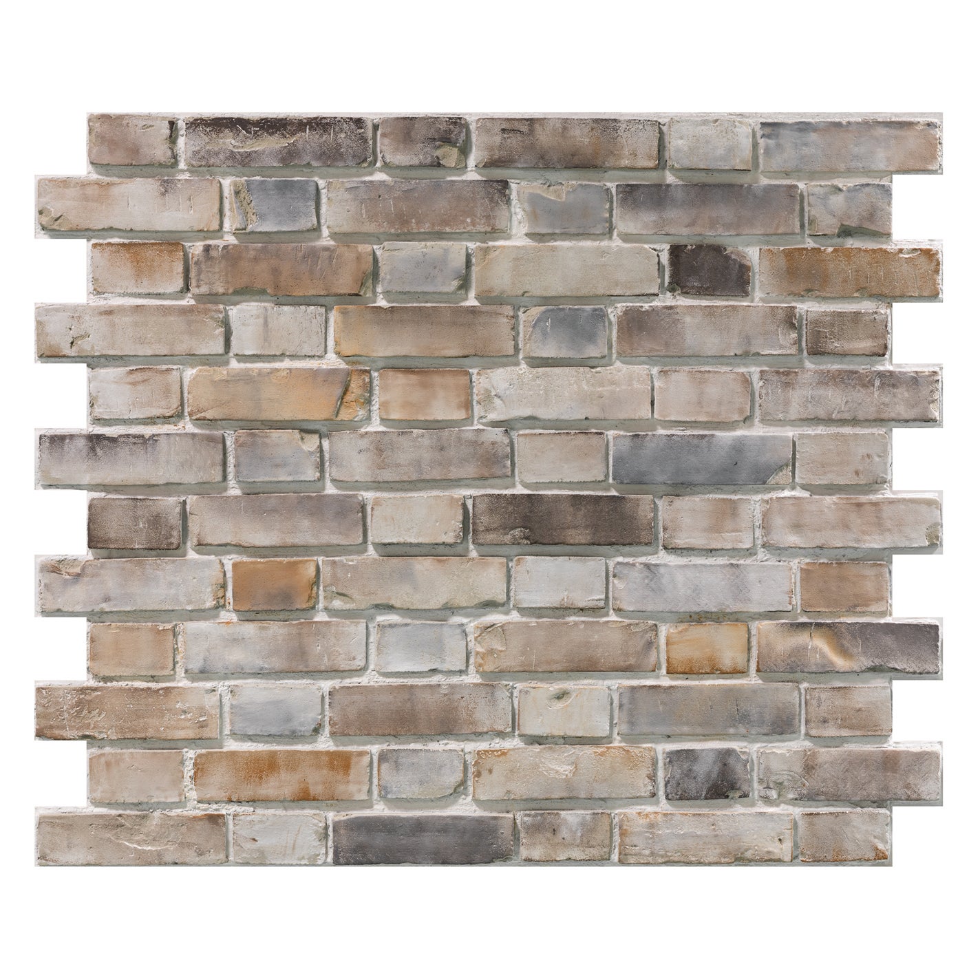The Wall Brick Mauerwerkimitat Ziegelstein in grey powder