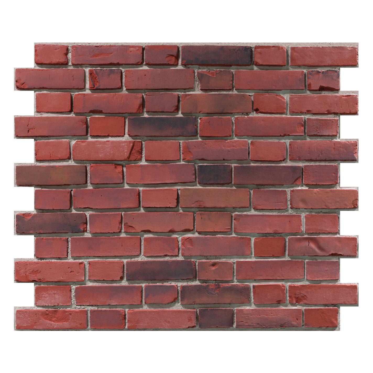 The Wall Brick Mauerwerkimitat Ziegelstein in grubby red
