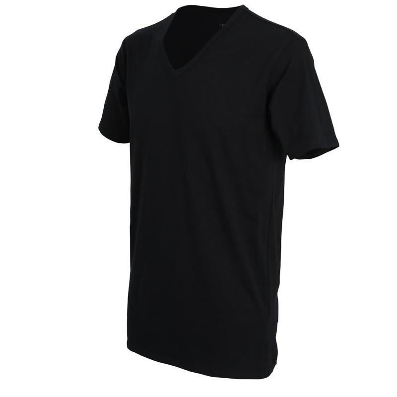 Tom Tailor Doppelpack Herren V - Ausschnitt Shirt Schwarz 4/S Tom Tailor Doppelpack Herren V - Ausschnitt Shirt Schwarz 4/S