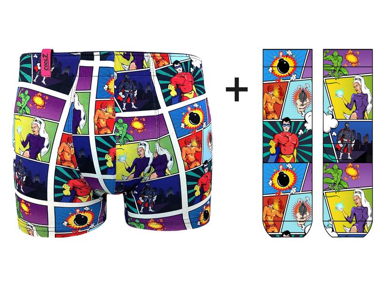 Cool7 Herren Retroshort und Socken Superman Artikel C8003 4 / S Cool7 Herren Retroshort und Socken Superman Artikel C8003 4 / S