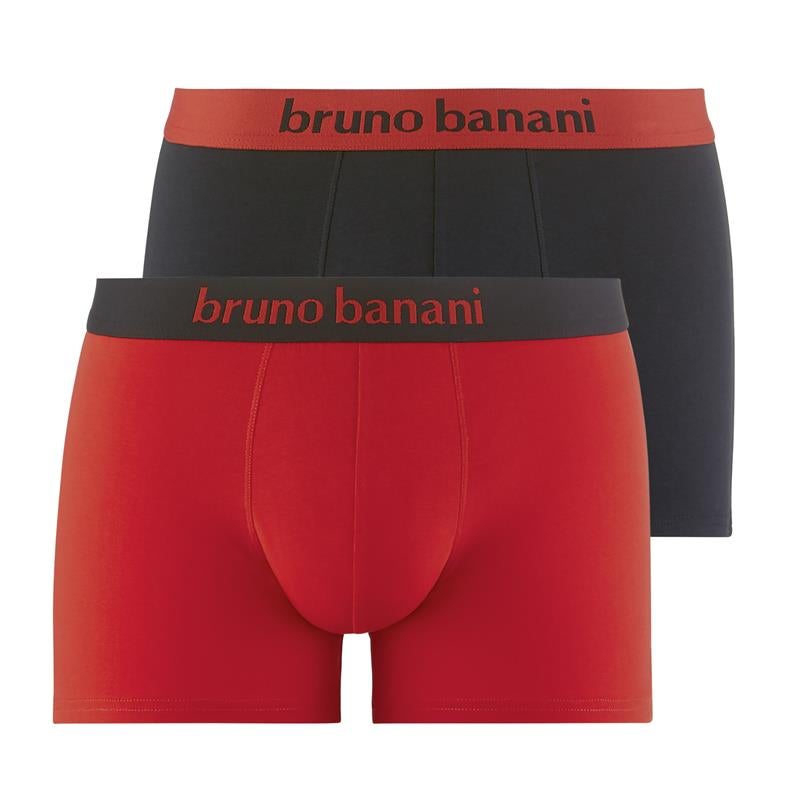 Bruno Banani 2er Pack Herren Retroshort Brillliantrot/Schwarz 4/S Bruno Banani 2er Pack Herren Retroshort Brillliantrot/Schwarz 4/S