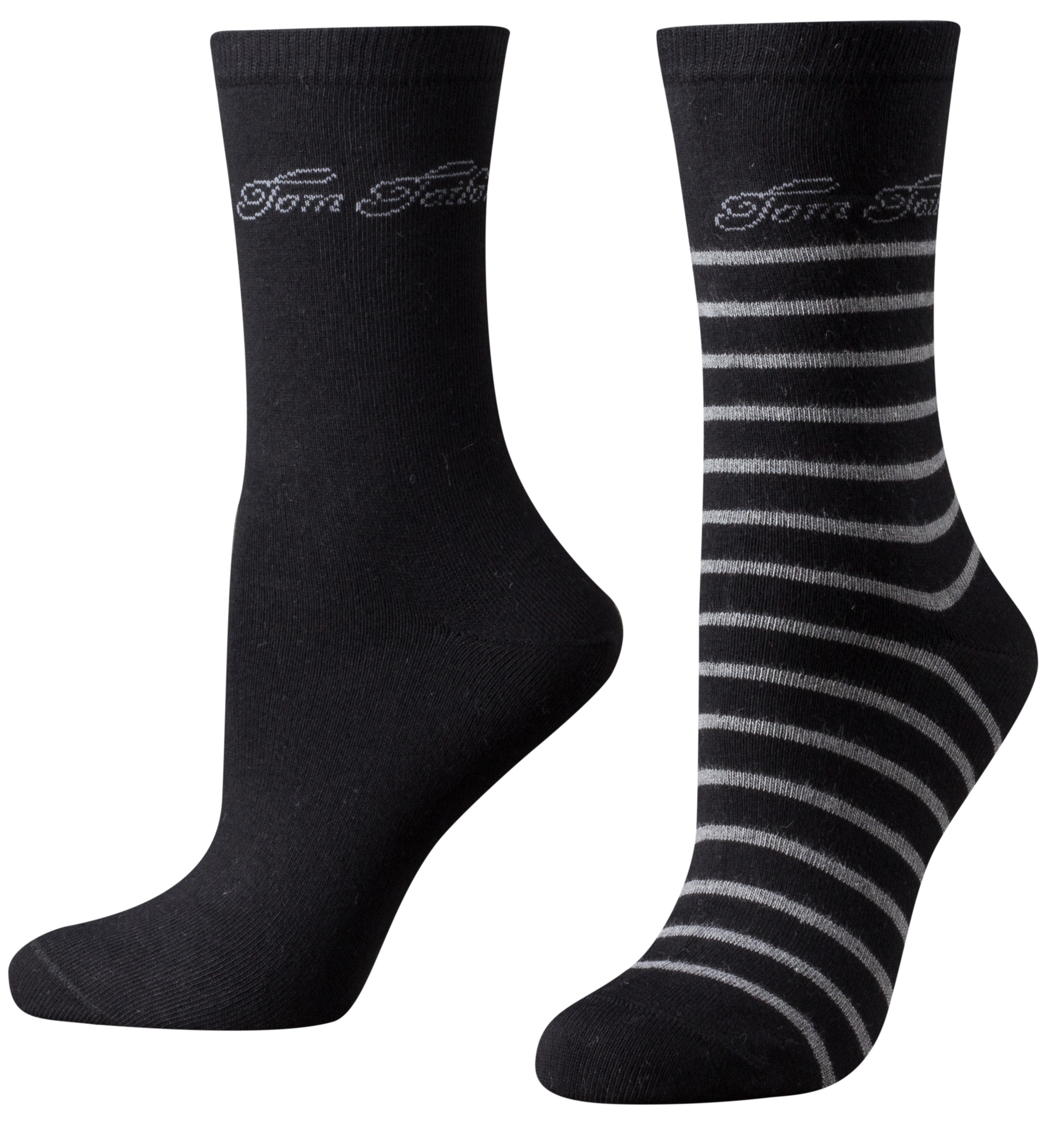 Tom Tailor 2er Pack Damen Socken Schwarz (61A) 35-38