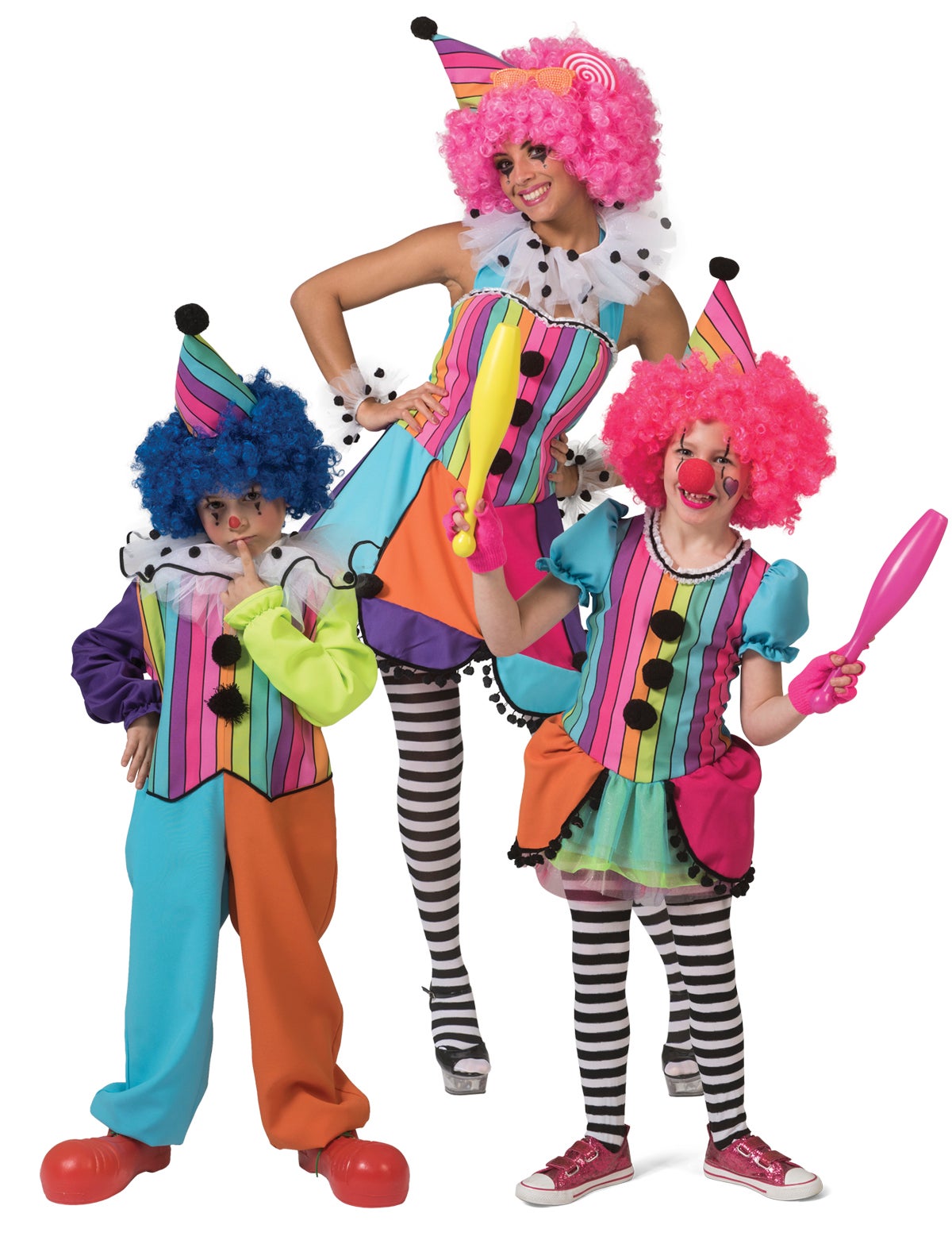 Kleid Clown Rainbow