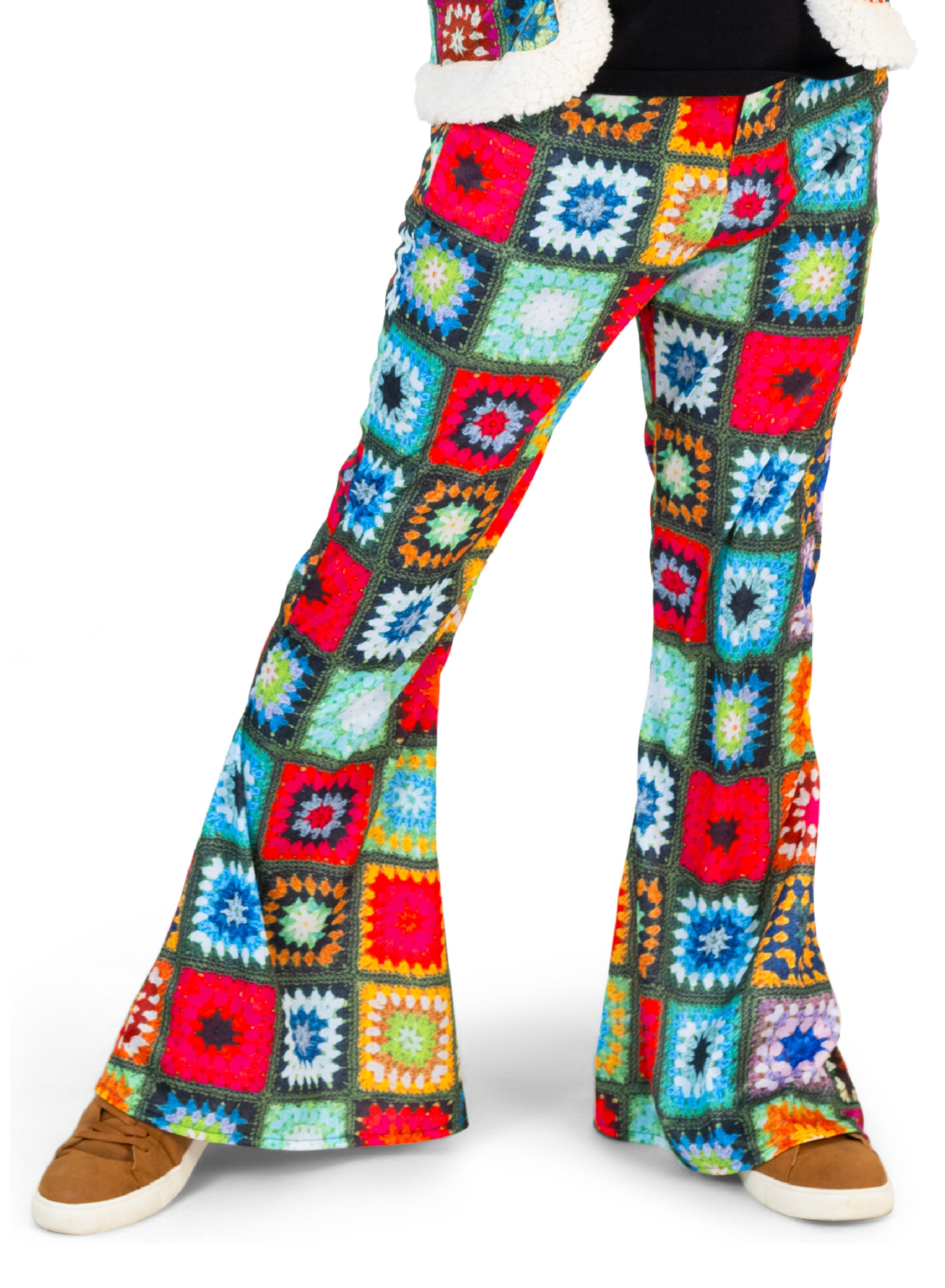 Hose Flower Power 60er Patchwork Herren
