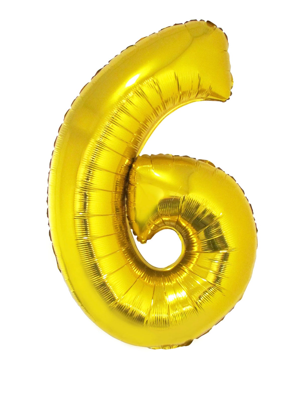 XXL Folienballon Zahl 6 Gold 102cm