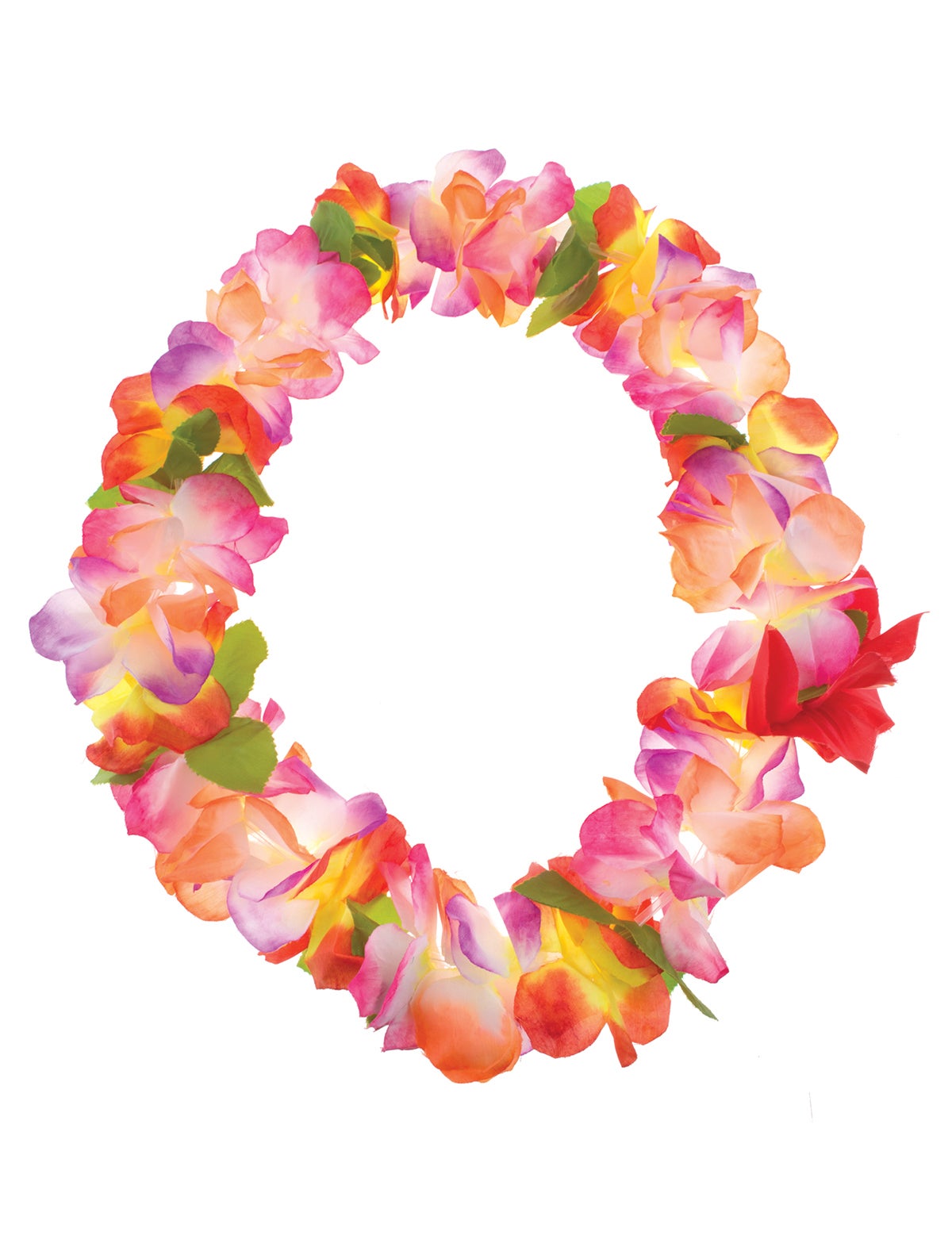 Hawaii Kette orange-bunt