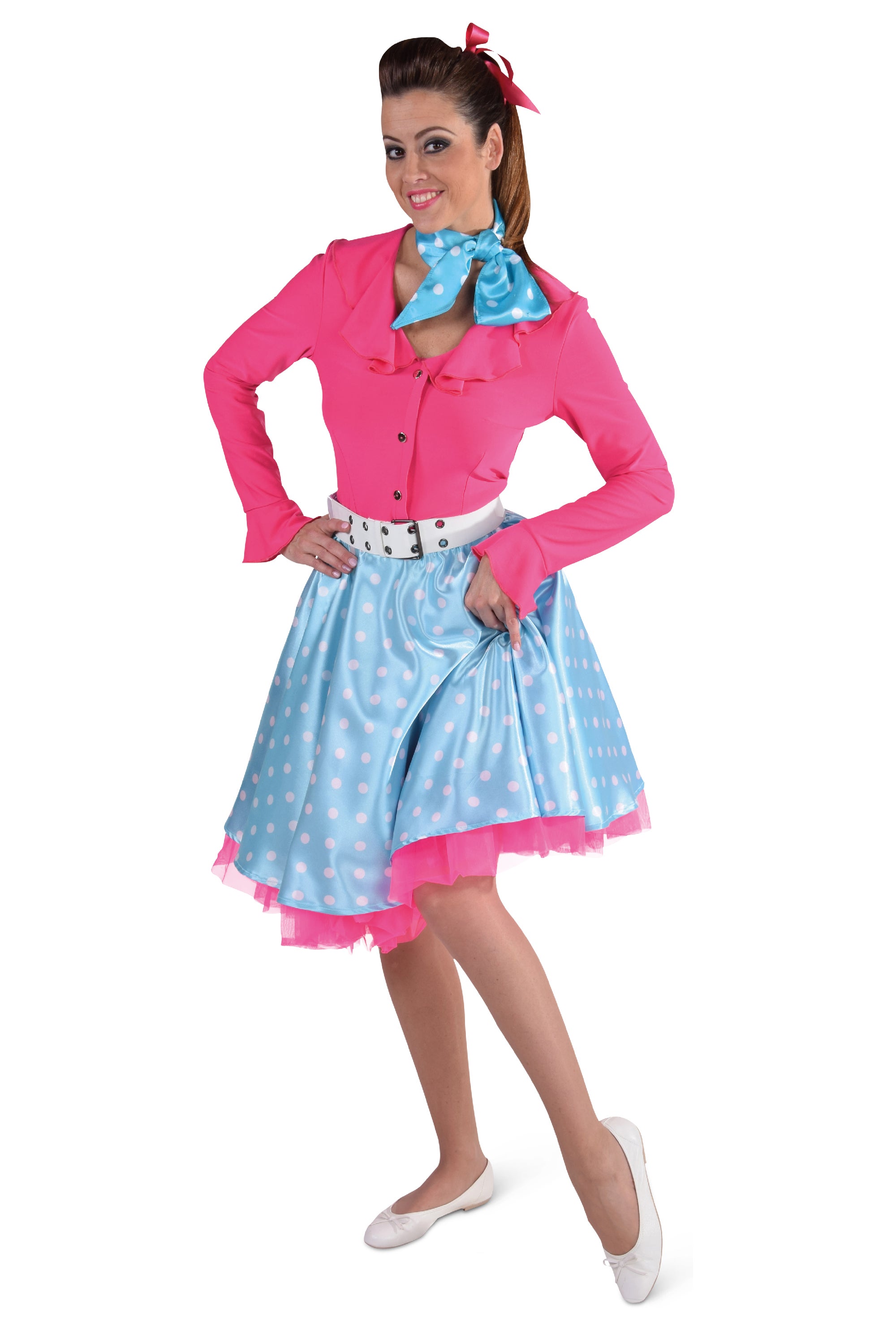 Rock Polka Dot Celeste Damen