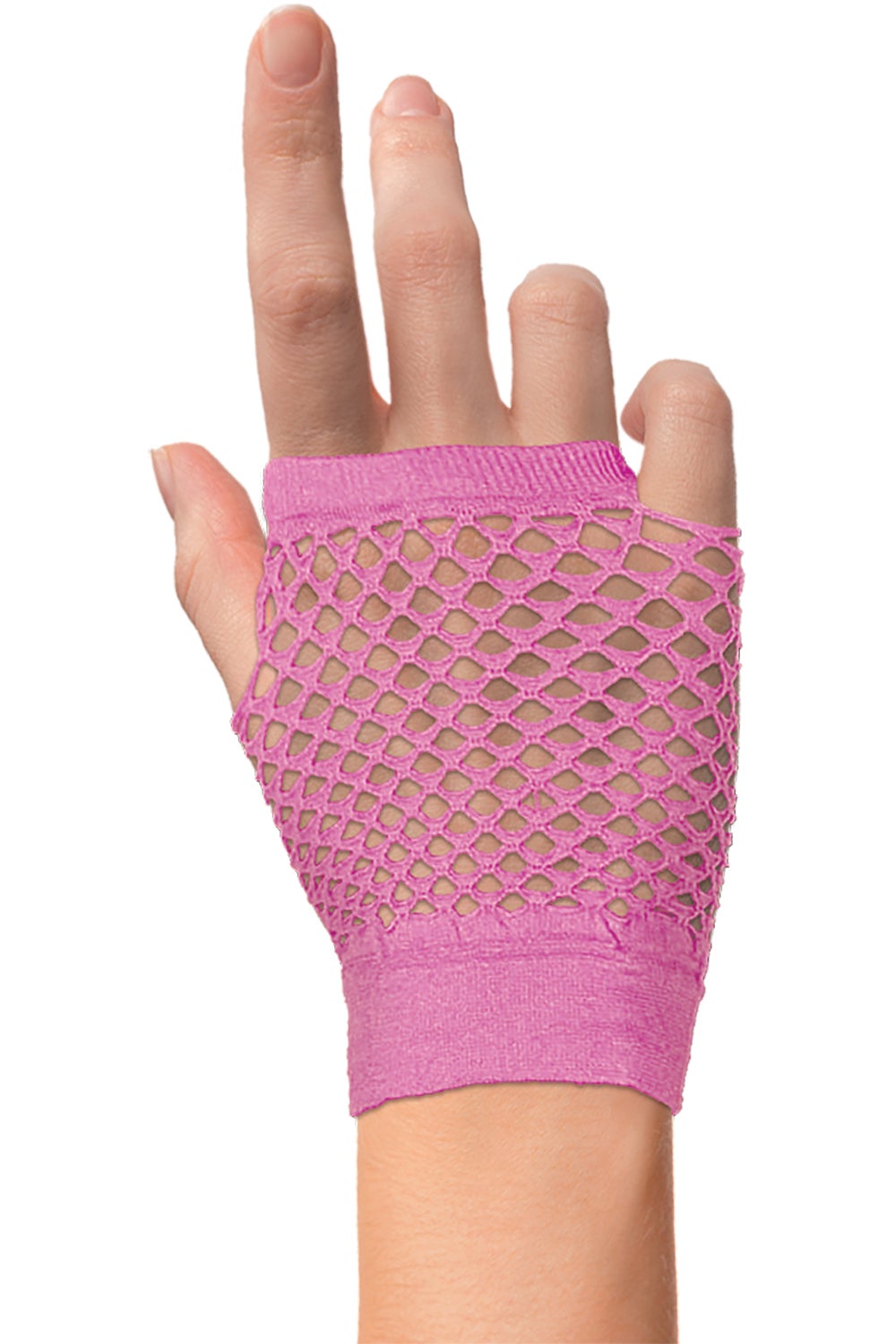 Netzhandschuhe Fingerlos Kurz Pink