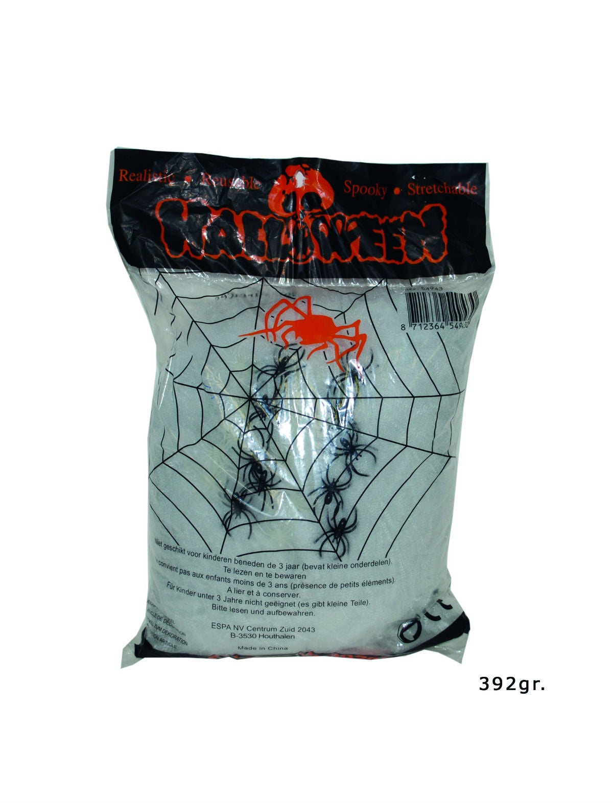 Spinnengewebe 400 g mit 4 Spinnen