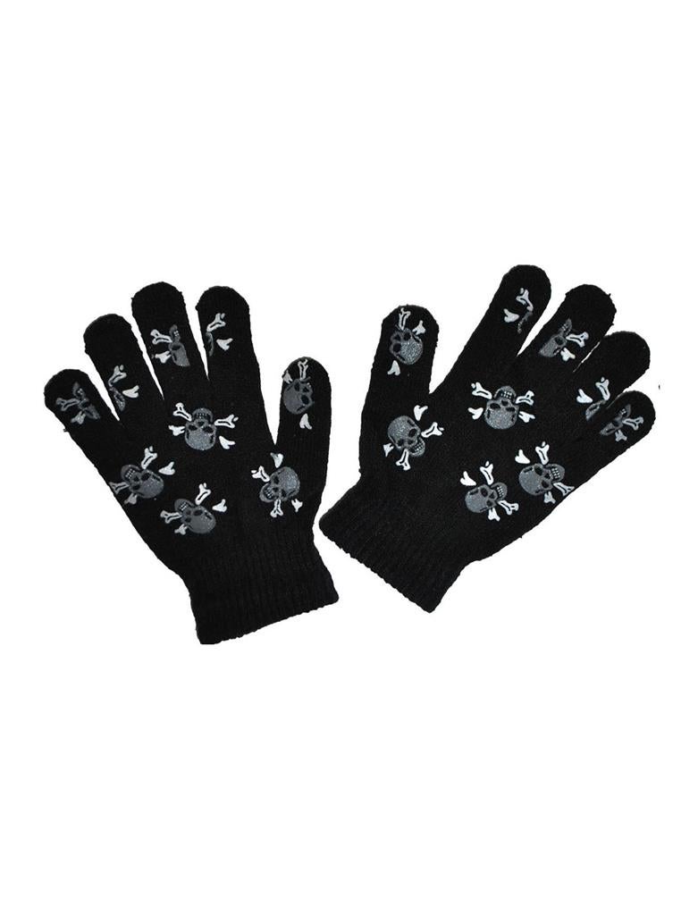 Strickhandschuhe Totenkopf Klein