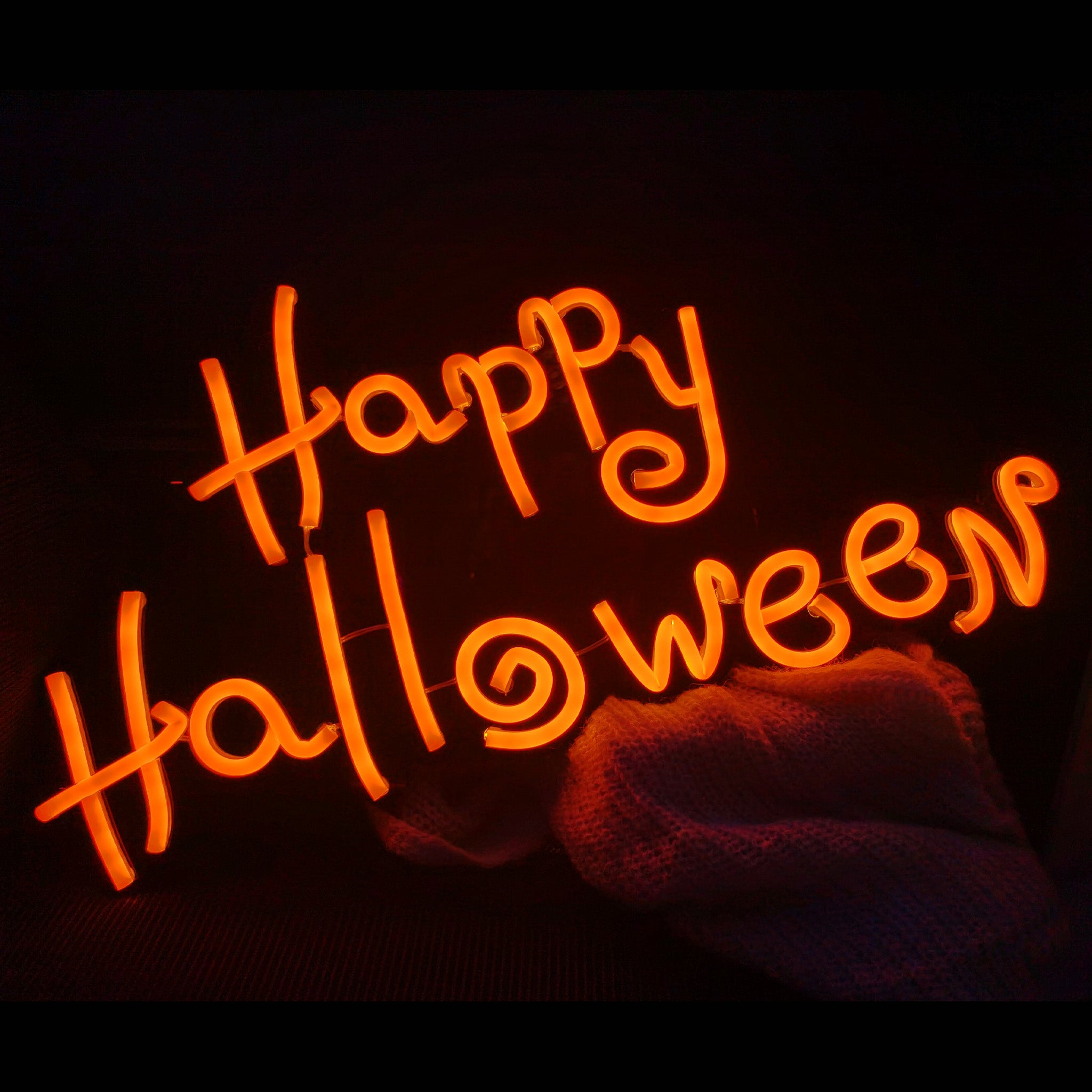 LED "Happy Halloween" Neon Zeichen