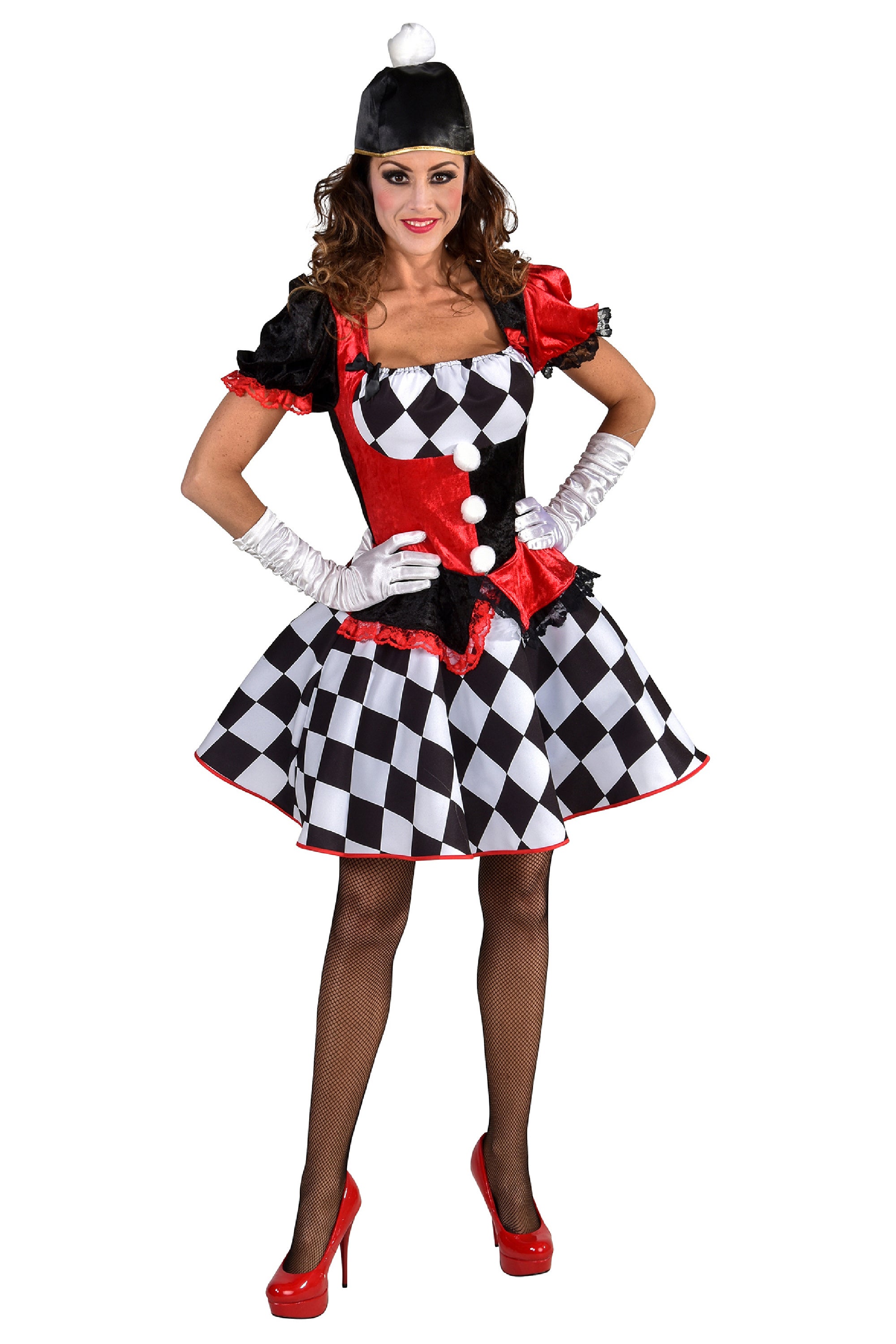 Kleid Harlekino Damen