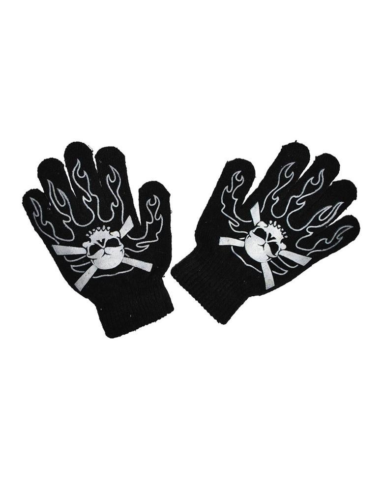Strickhandschuhe Totenkopf Groß