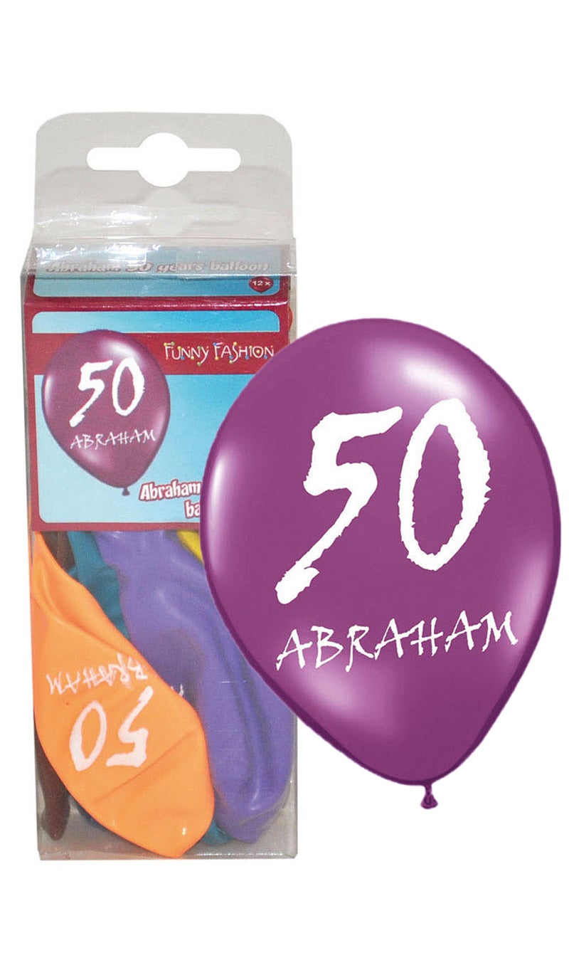 12 Luftballon Abraham Farbmischung 30cm