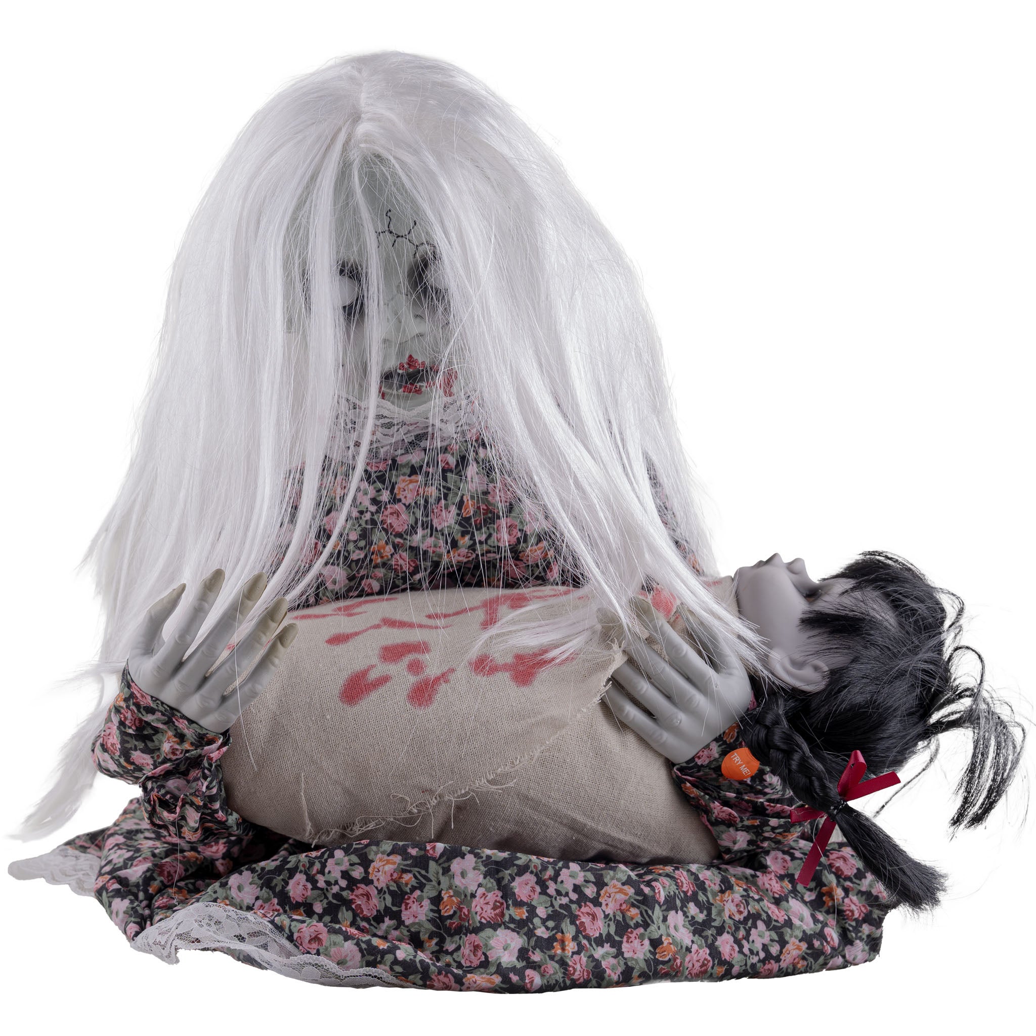 Deko-Figur Mädchen mit weinendem Baby mit Funktion Deko-Figur Mädchen mit weinendem Baby mit Funktion