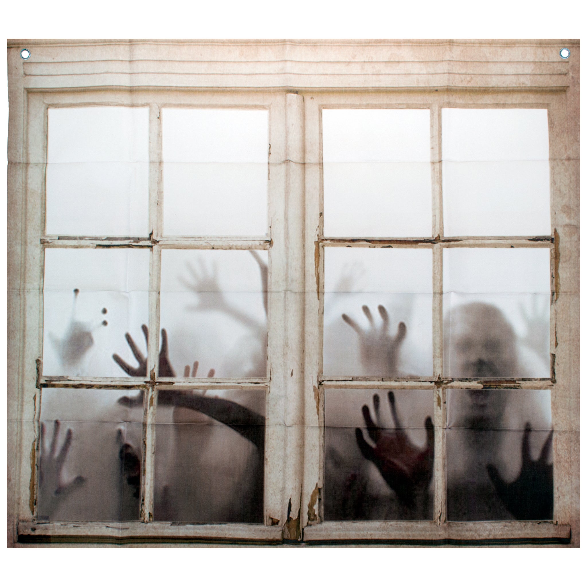 Halloween Leinwand Schauriges Fenster 90x80cm