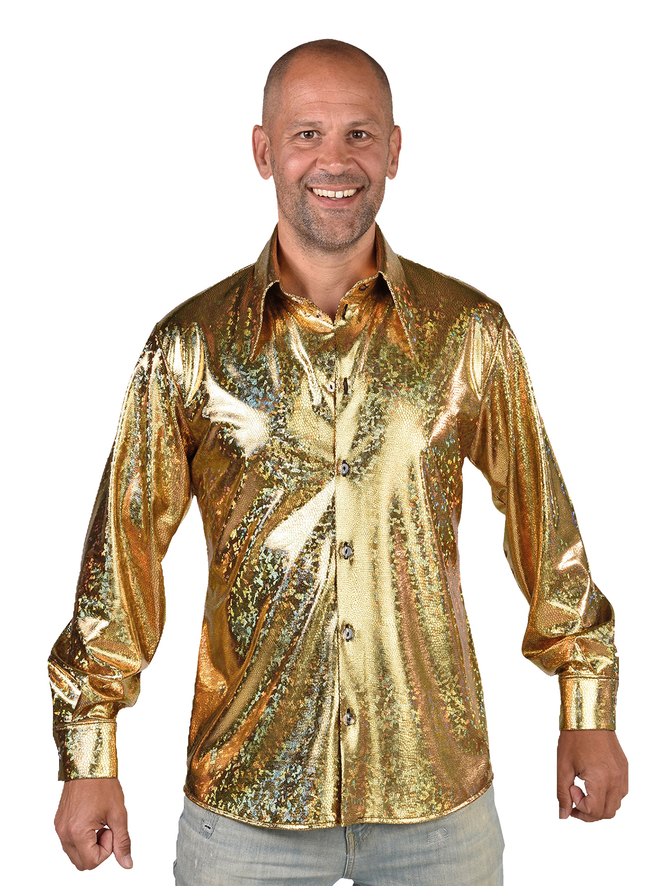 Goldenes Hemd Herren Hologramm