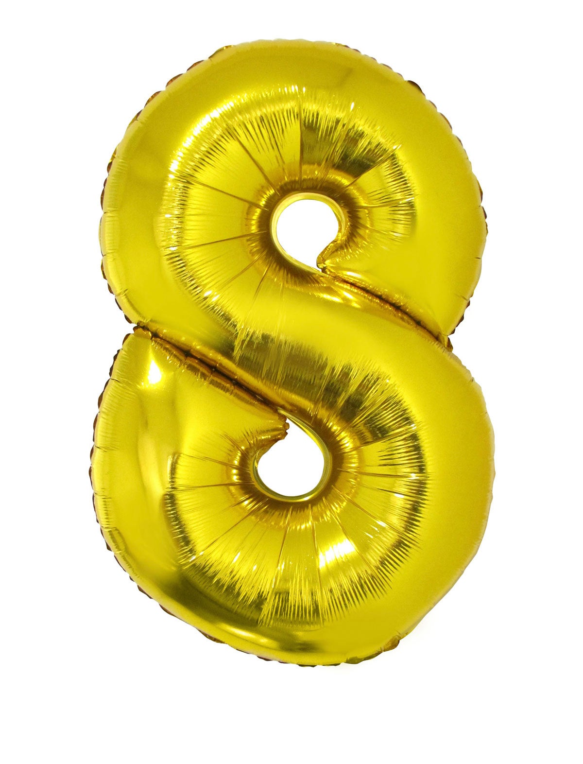 XXL Folienballon Zahl 8 Gold 102cm