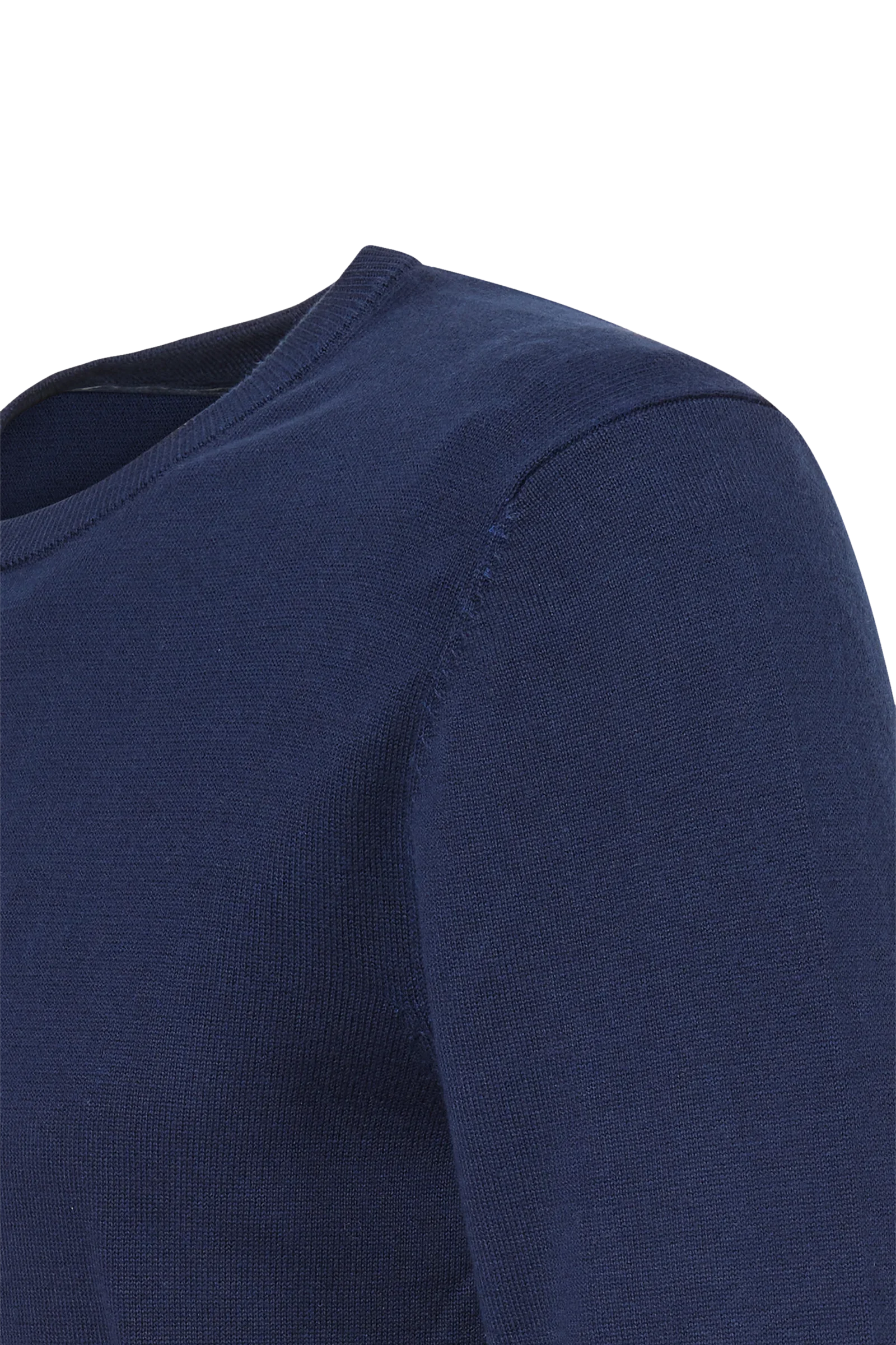 knitted pullover with round neckline