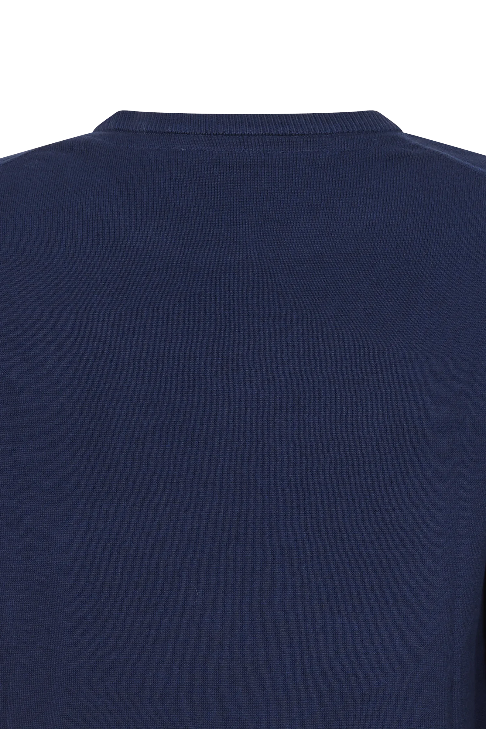 knitted pullover with round neckline