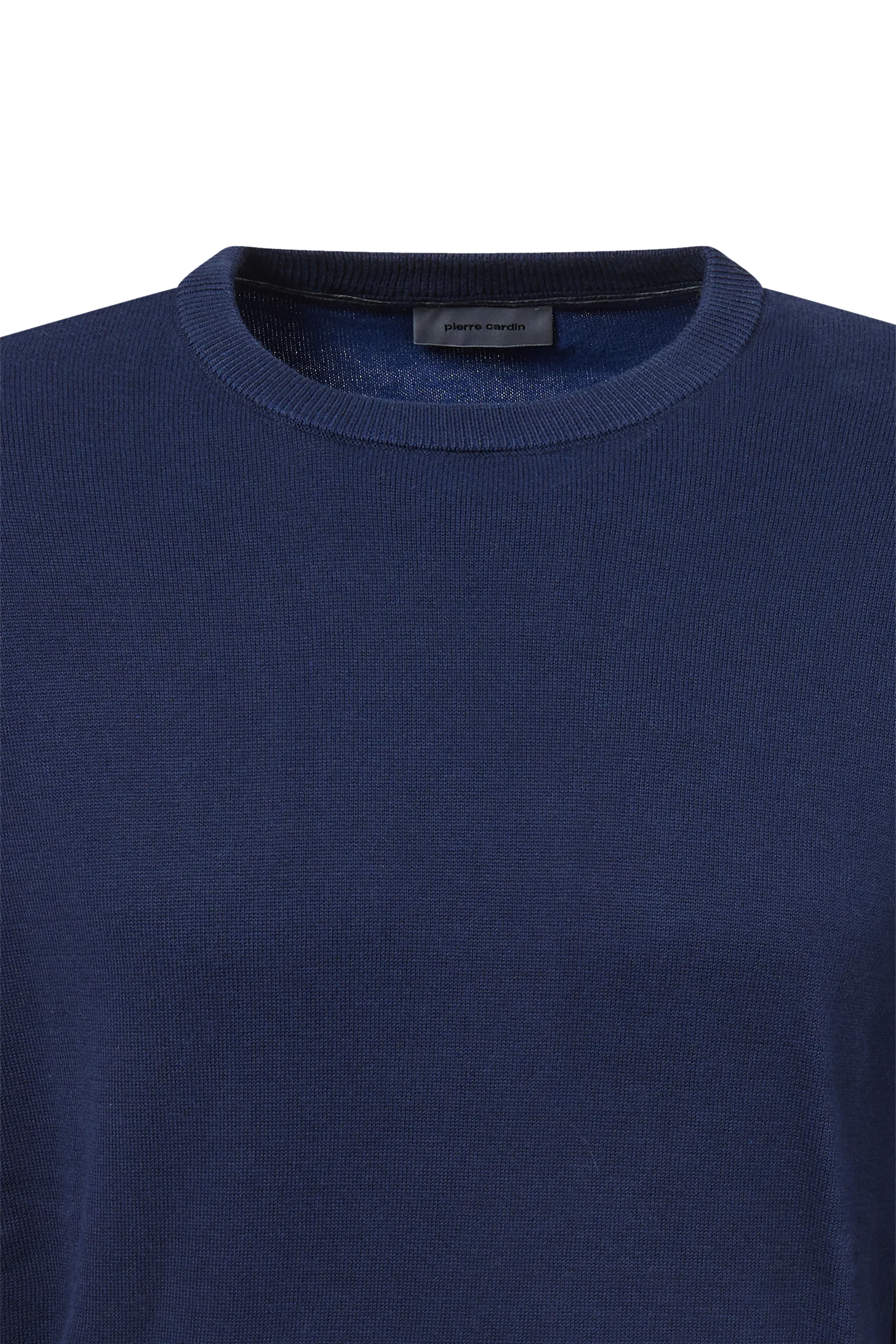 knitted pullover with round neckline