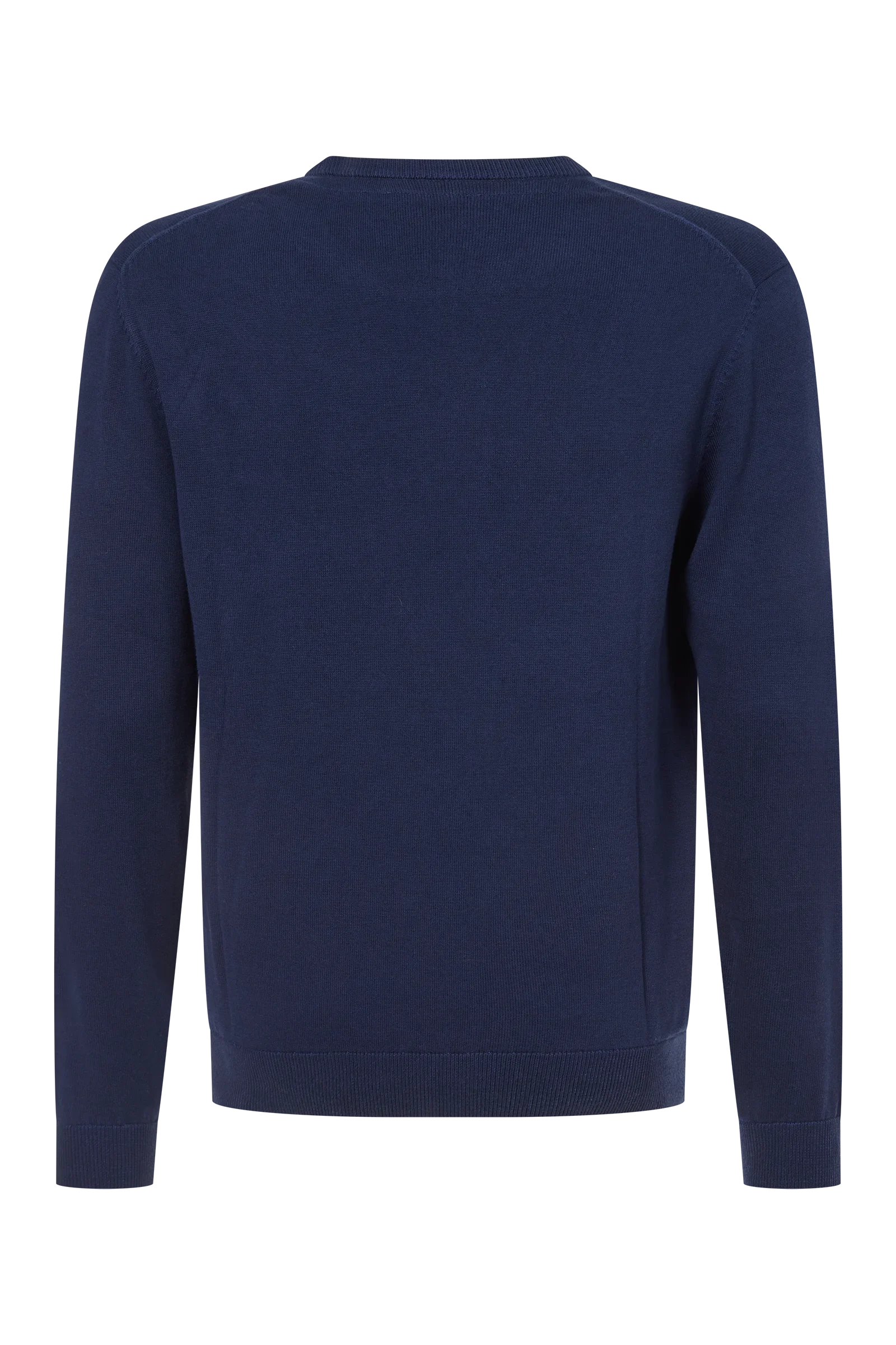 knitted pullover with round neckline