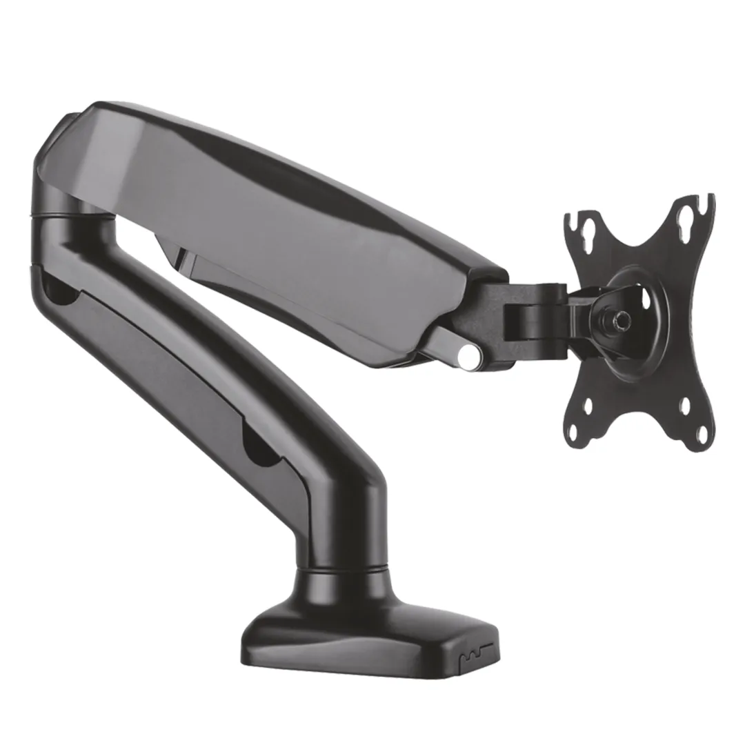 monitorarm, desk mount, articulating, metal, black